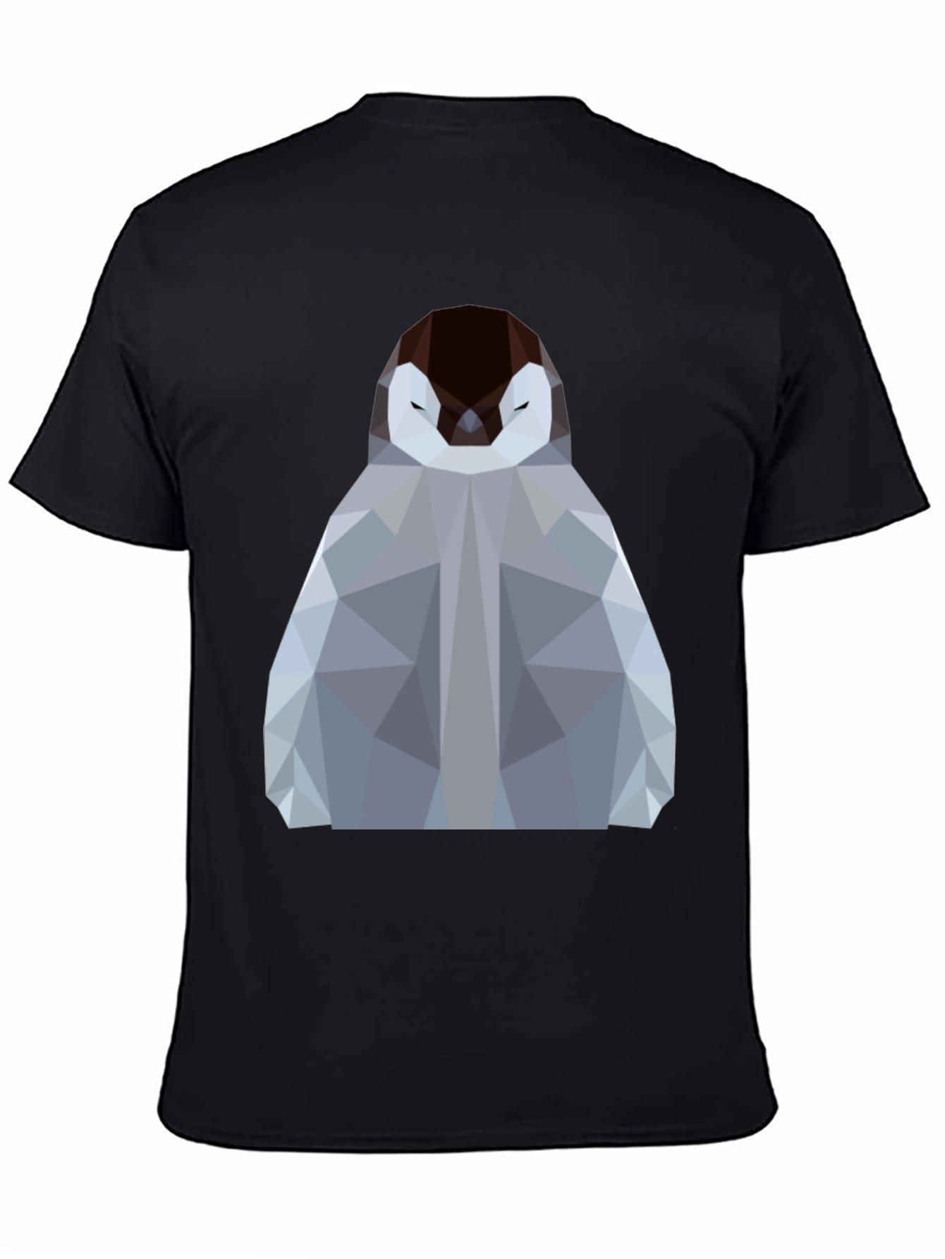 Geometric Penguin Graphic Tee - Modern Design