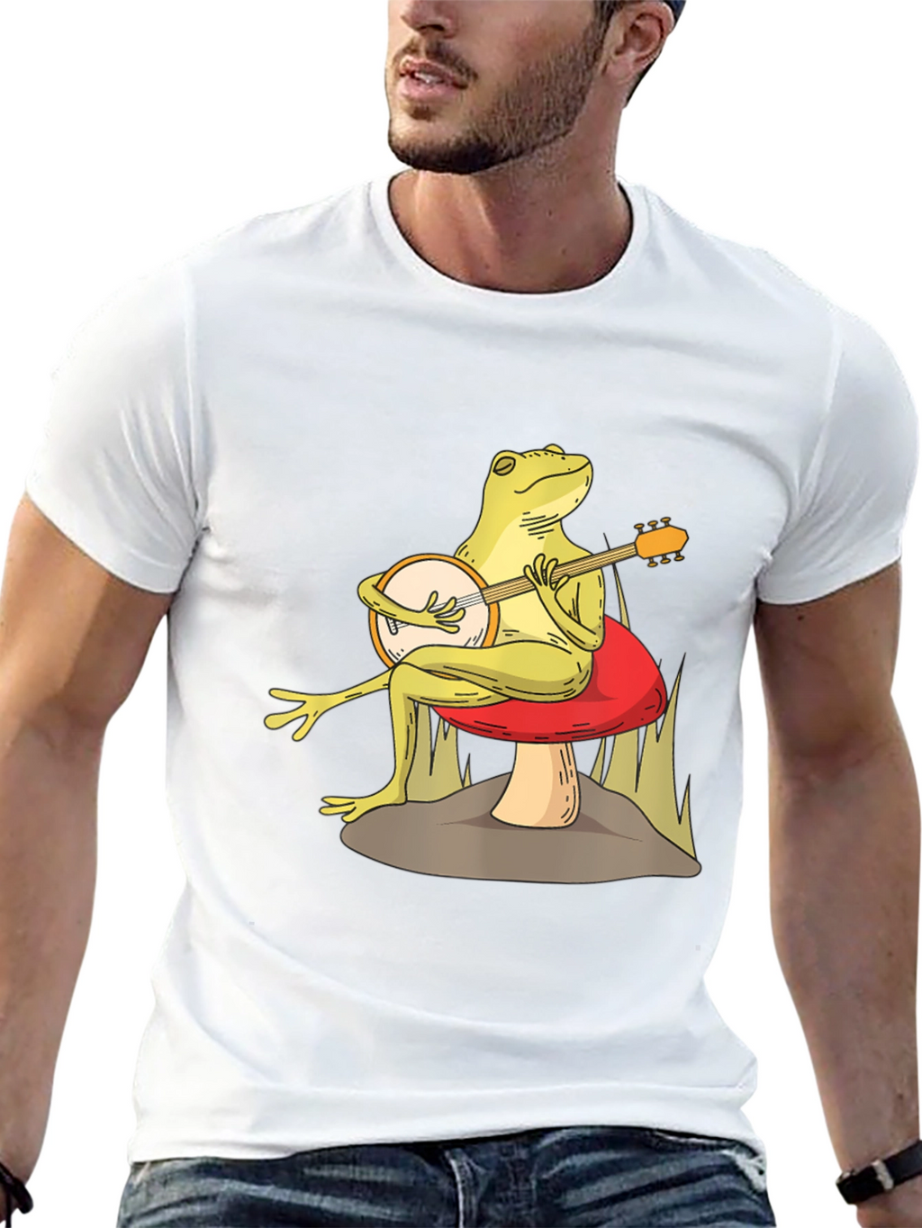 Frog Playing Banjo Graphic Tee