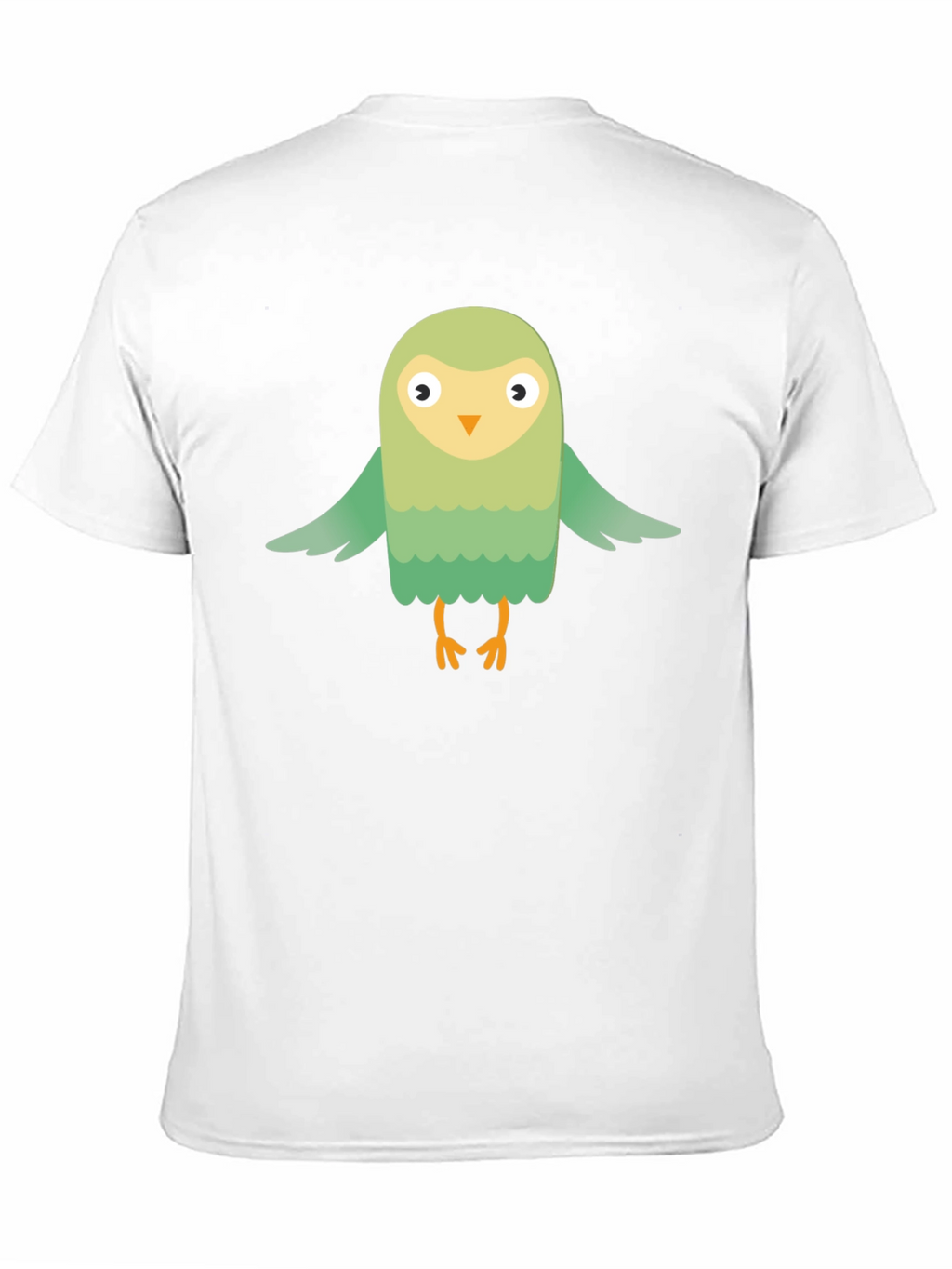 Cute Cartoon Bird Graphic Tee - Mens Black T-Shirt