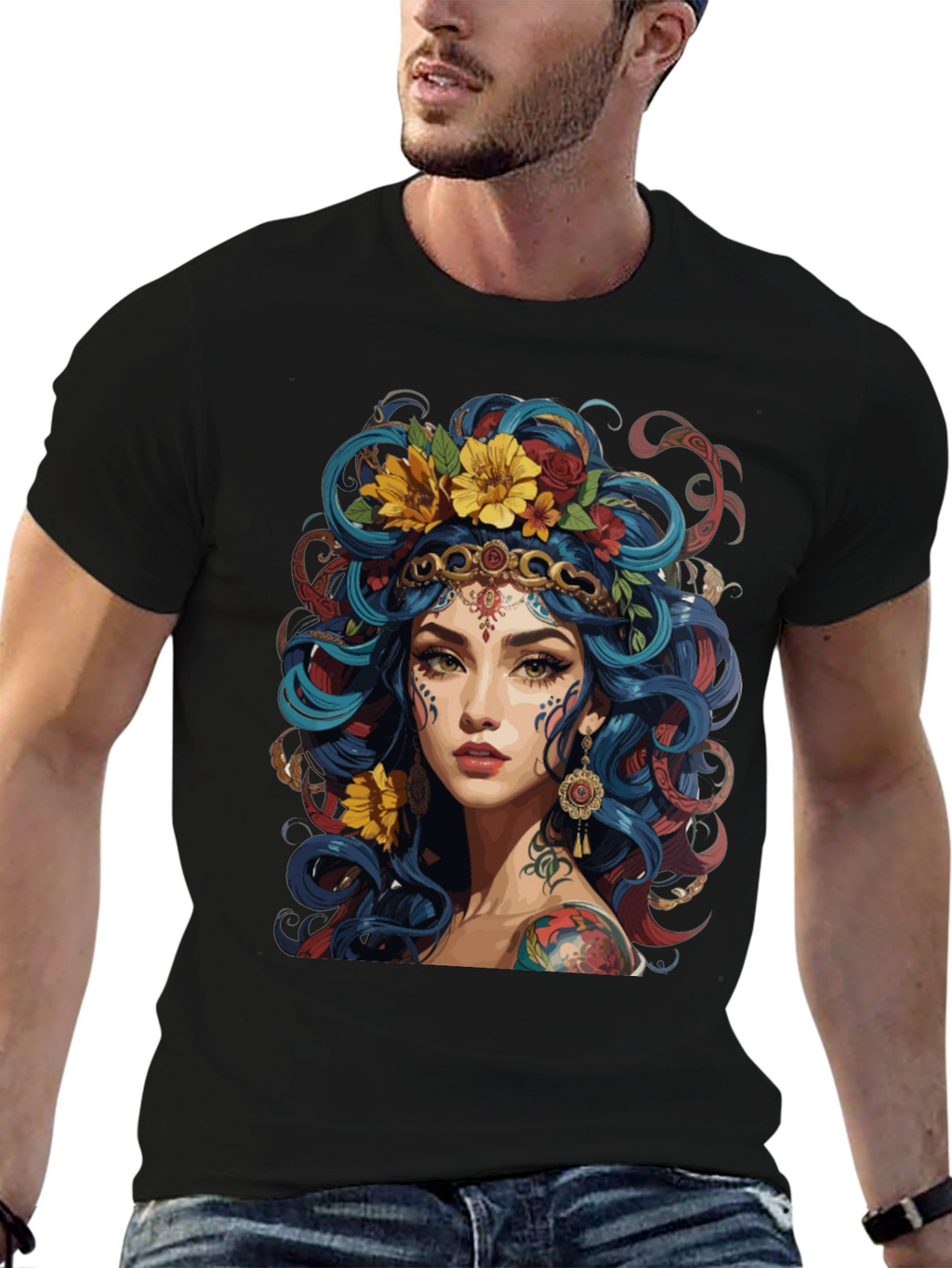 Bohemian Goddess Graphic T-Shirt
