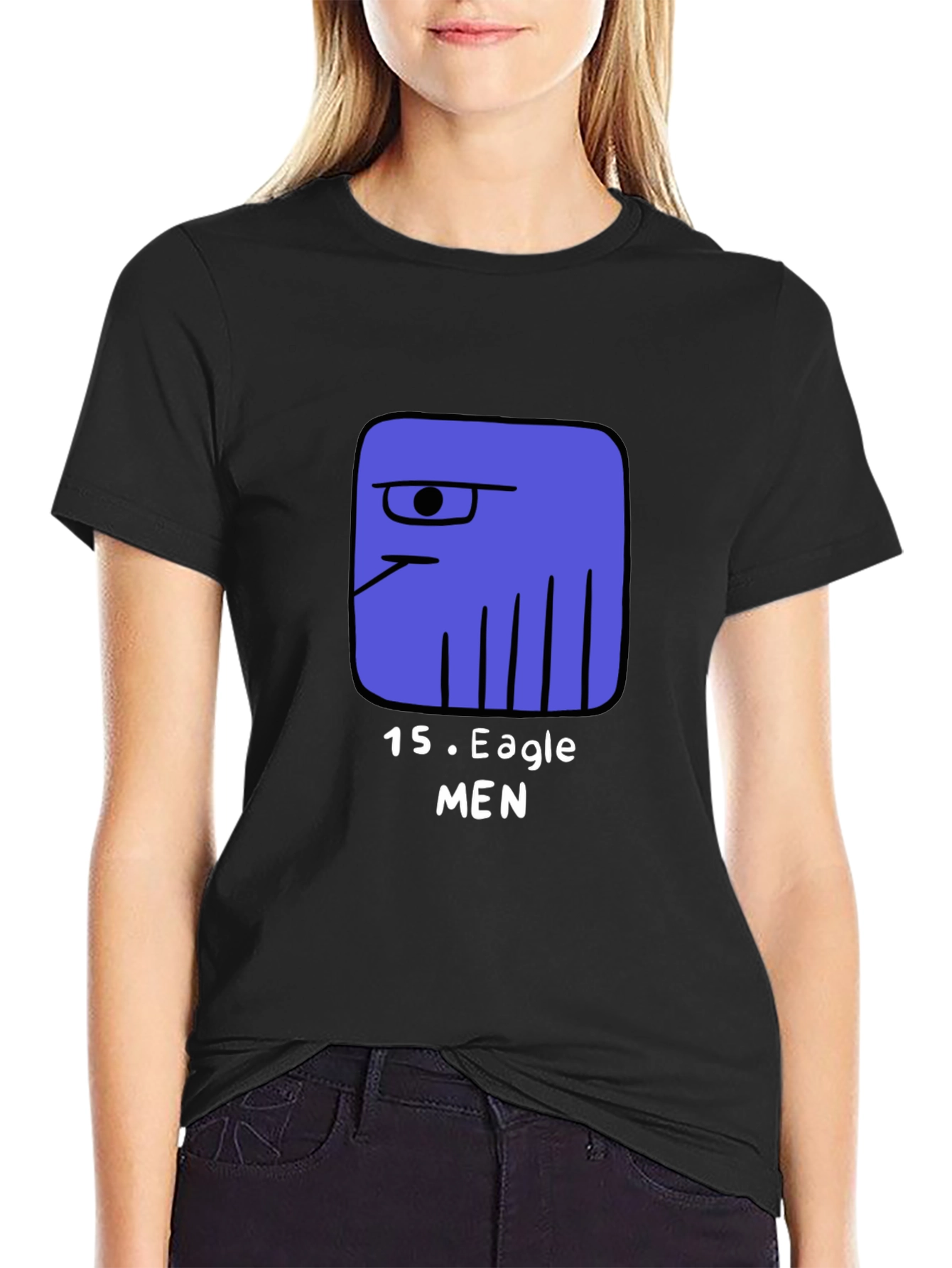15 Eagle Men Graphic Tee - Black Short Sleeve