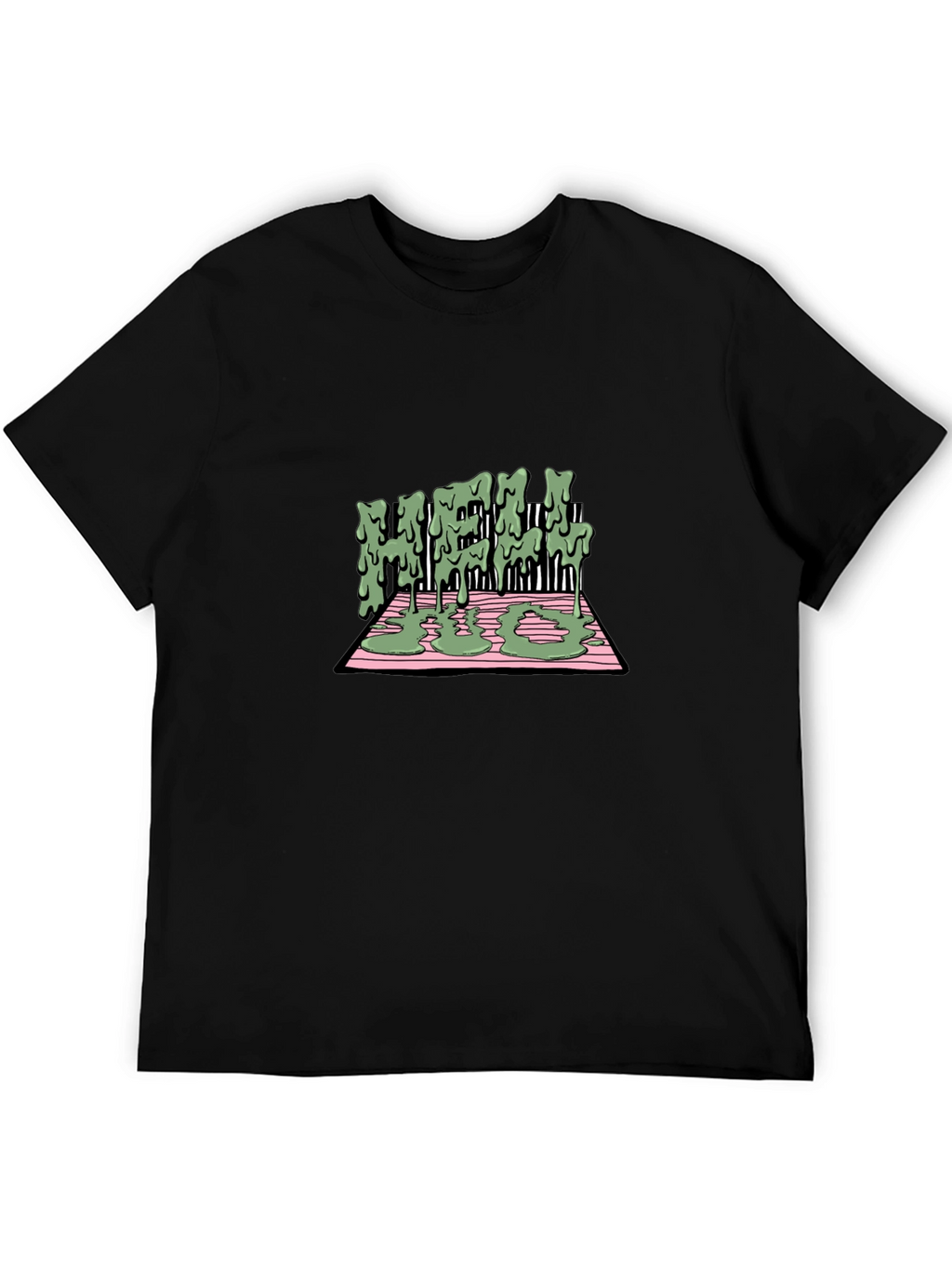 Melting Text Graphic Tee - Cool Streetwear T-Shirt
