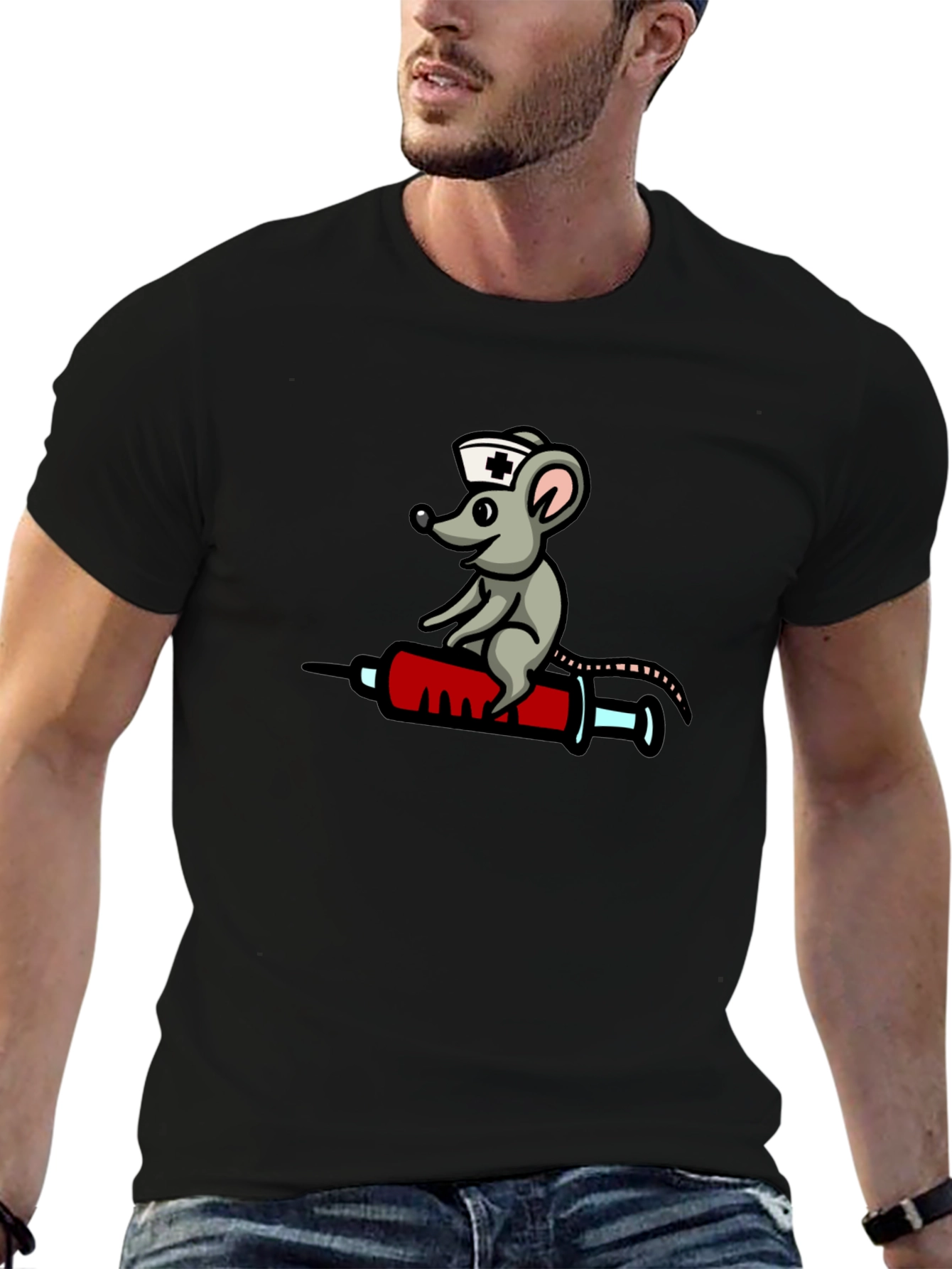 Nurse Rat Black T-Shirt