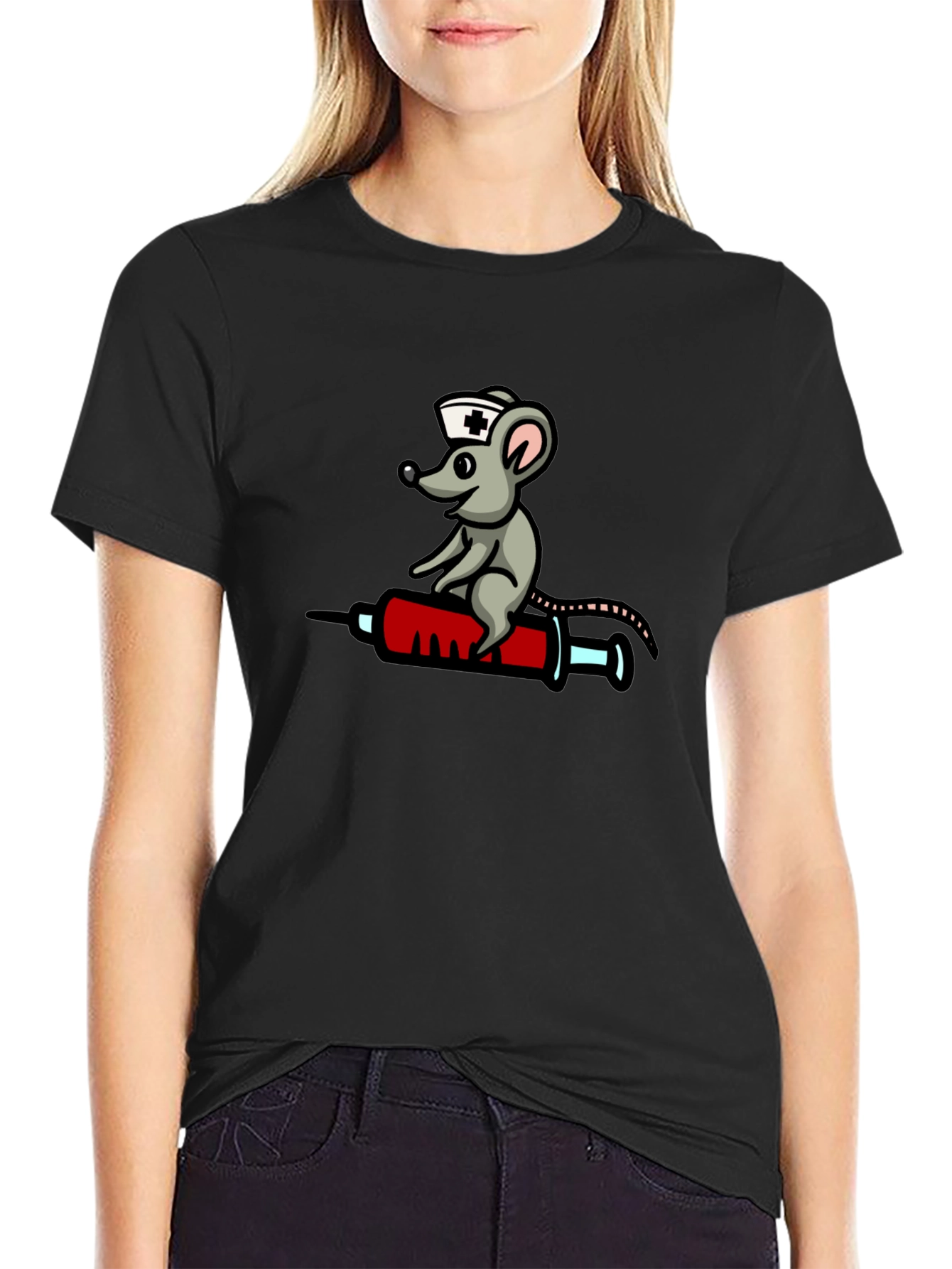 Nurse Rat Black T-Shirt