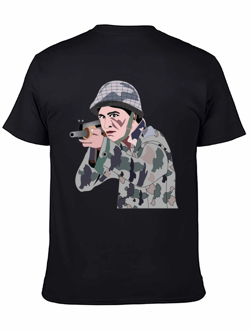 Soldier Graphic Black T-Shirt