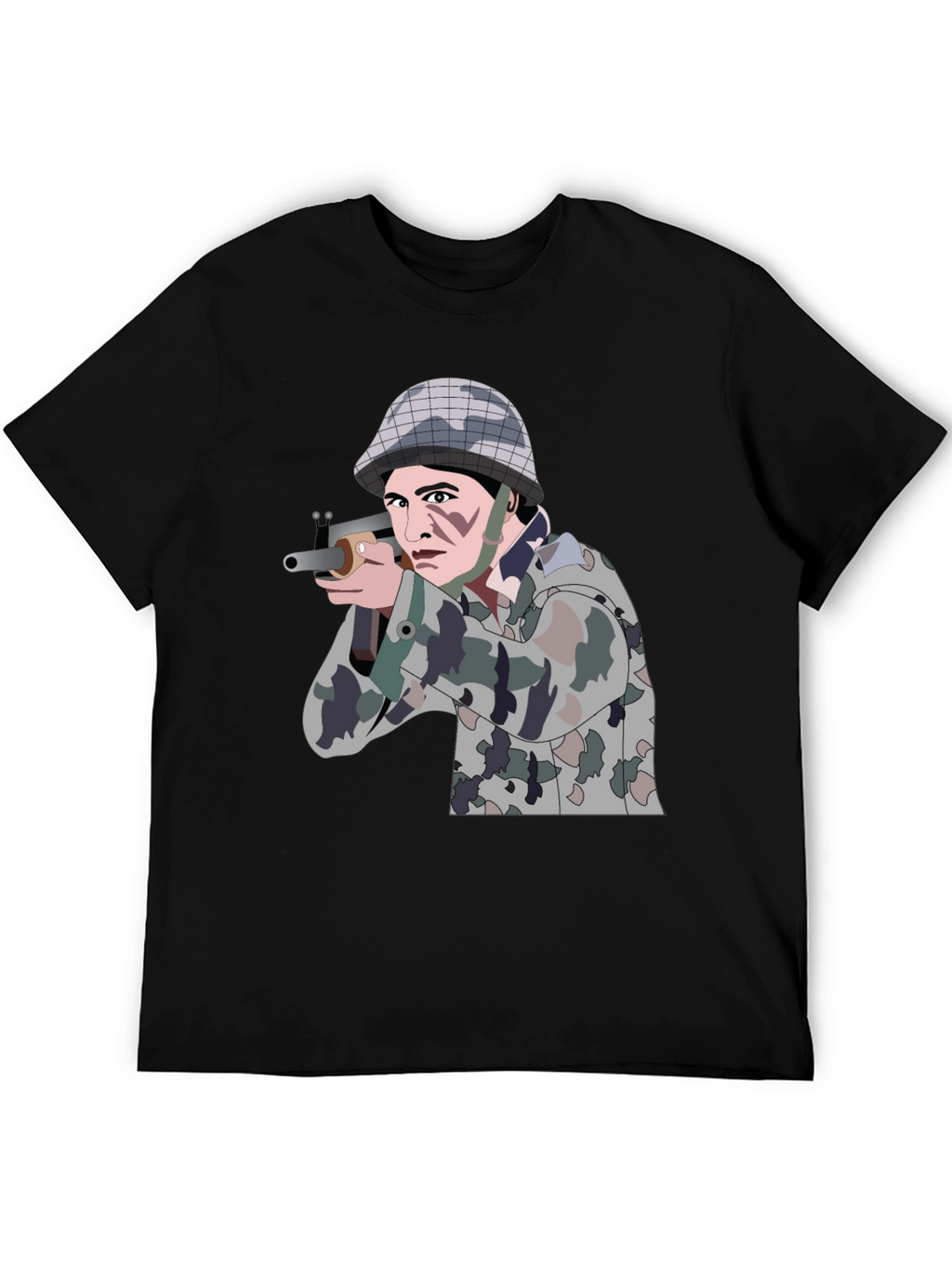 Soldier Graphic Black T-Shirt