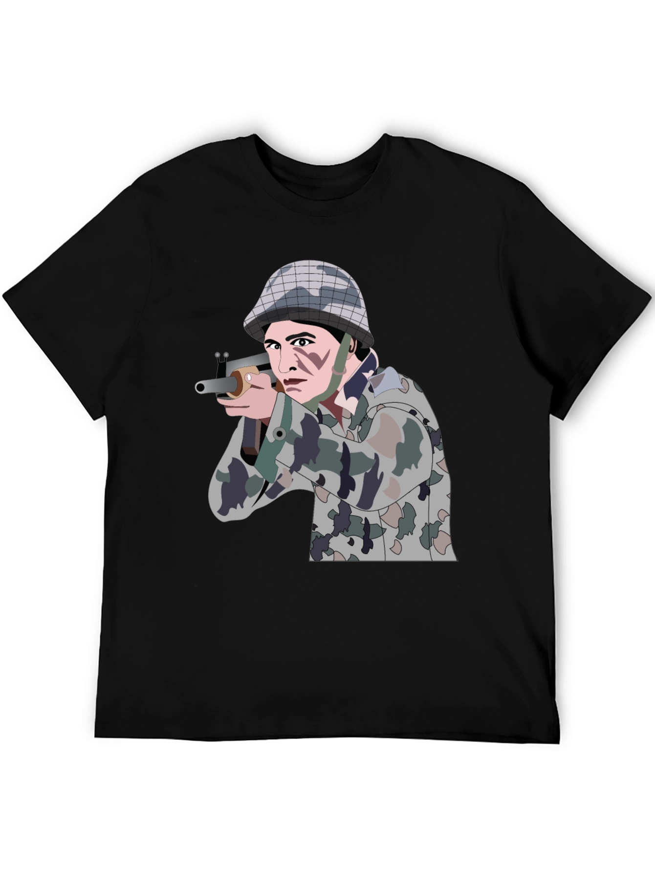 Soldier Graphic Black T-Shirt