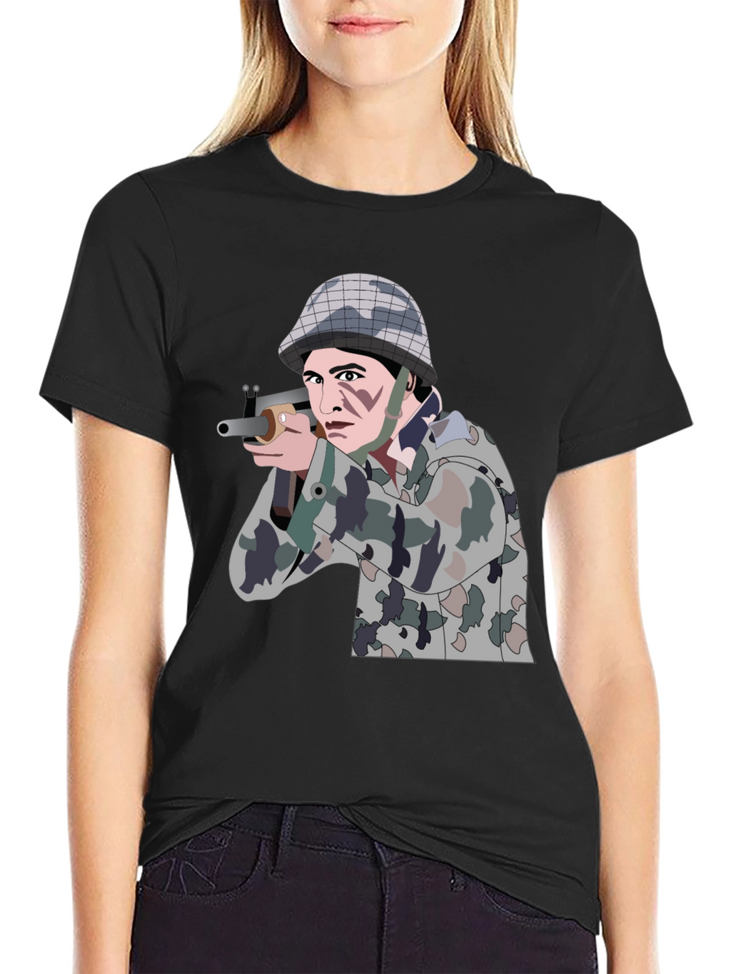 Soldier Graphic Black T-Shirt