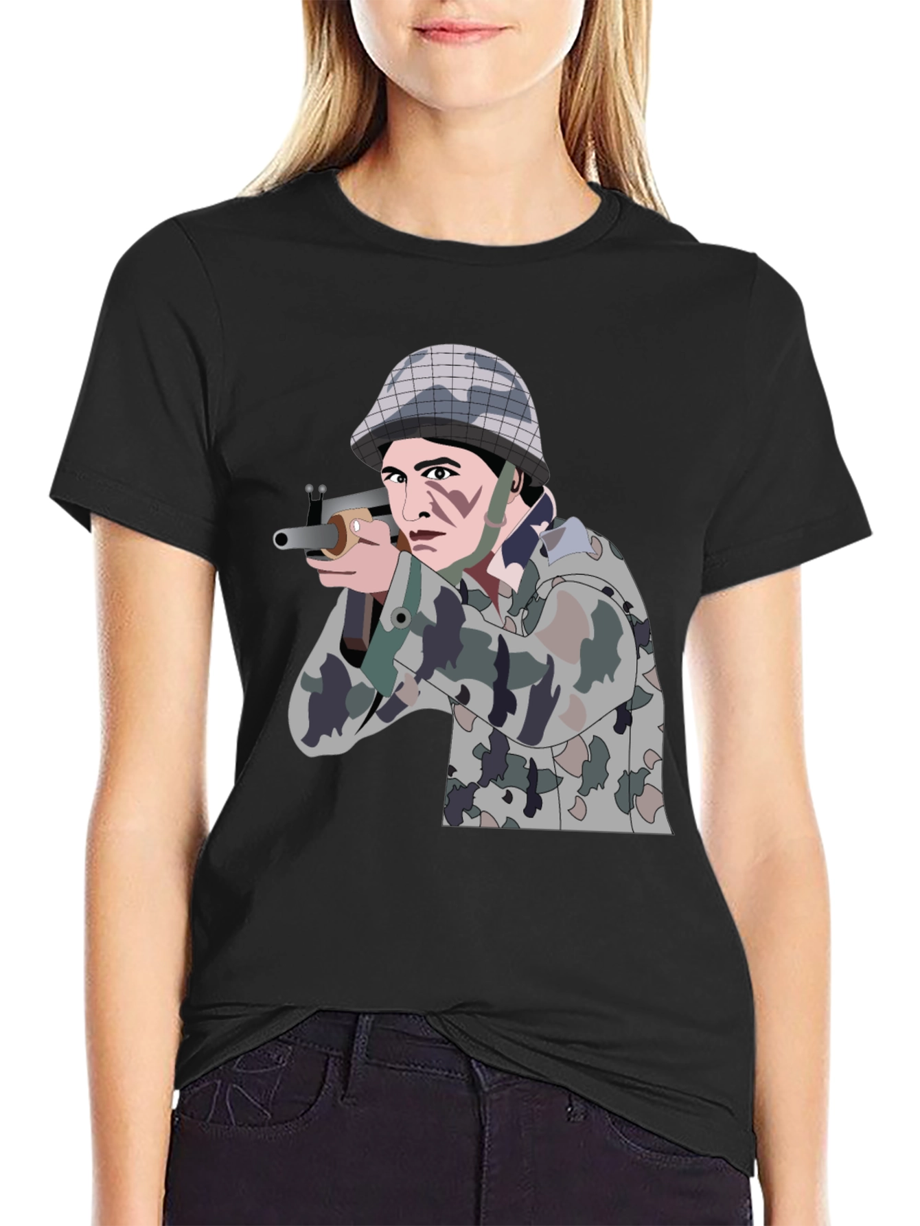 Soldier Graphic Black T-Shirt