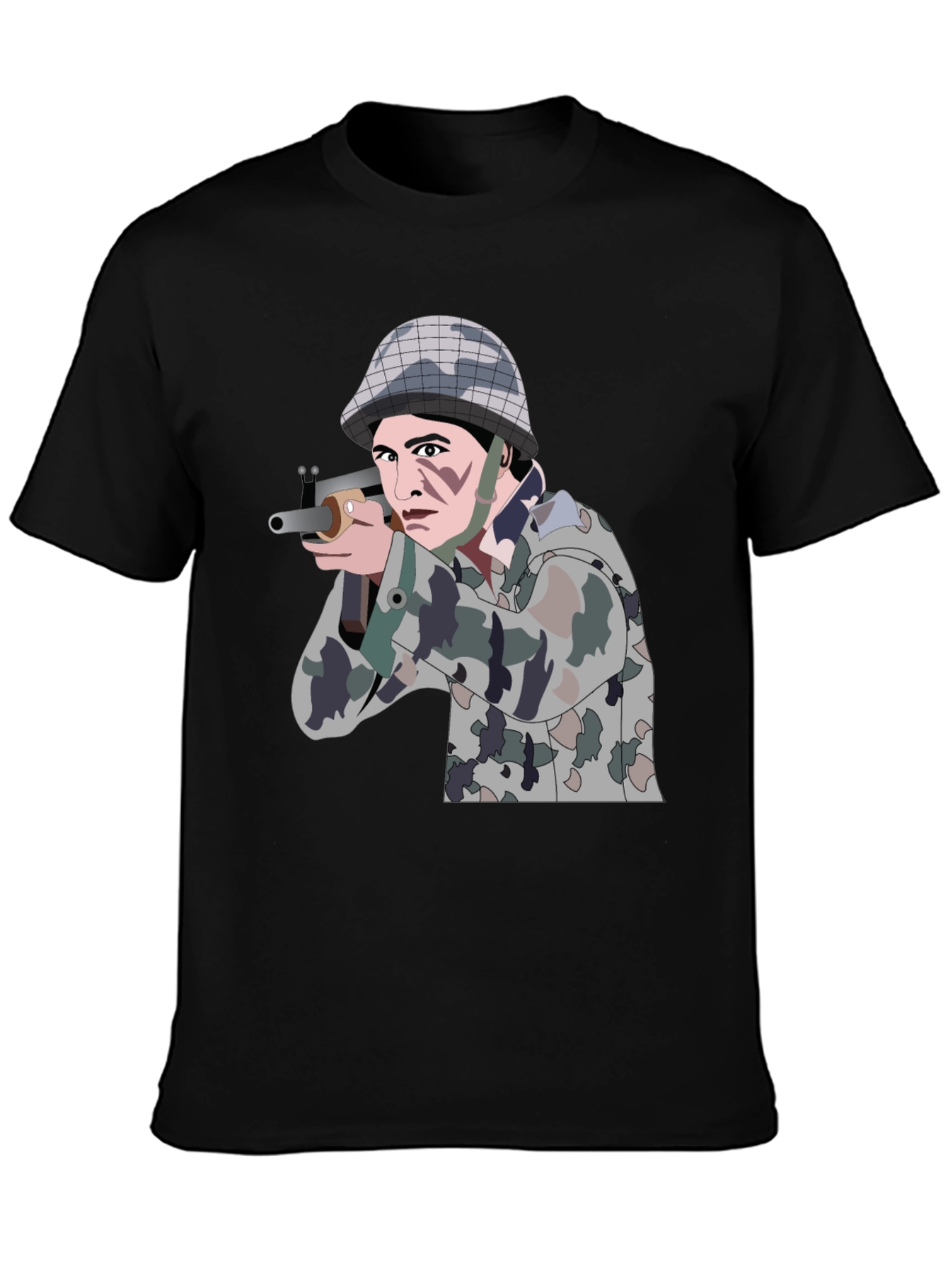 Soldier Graphic Black T-Shirt