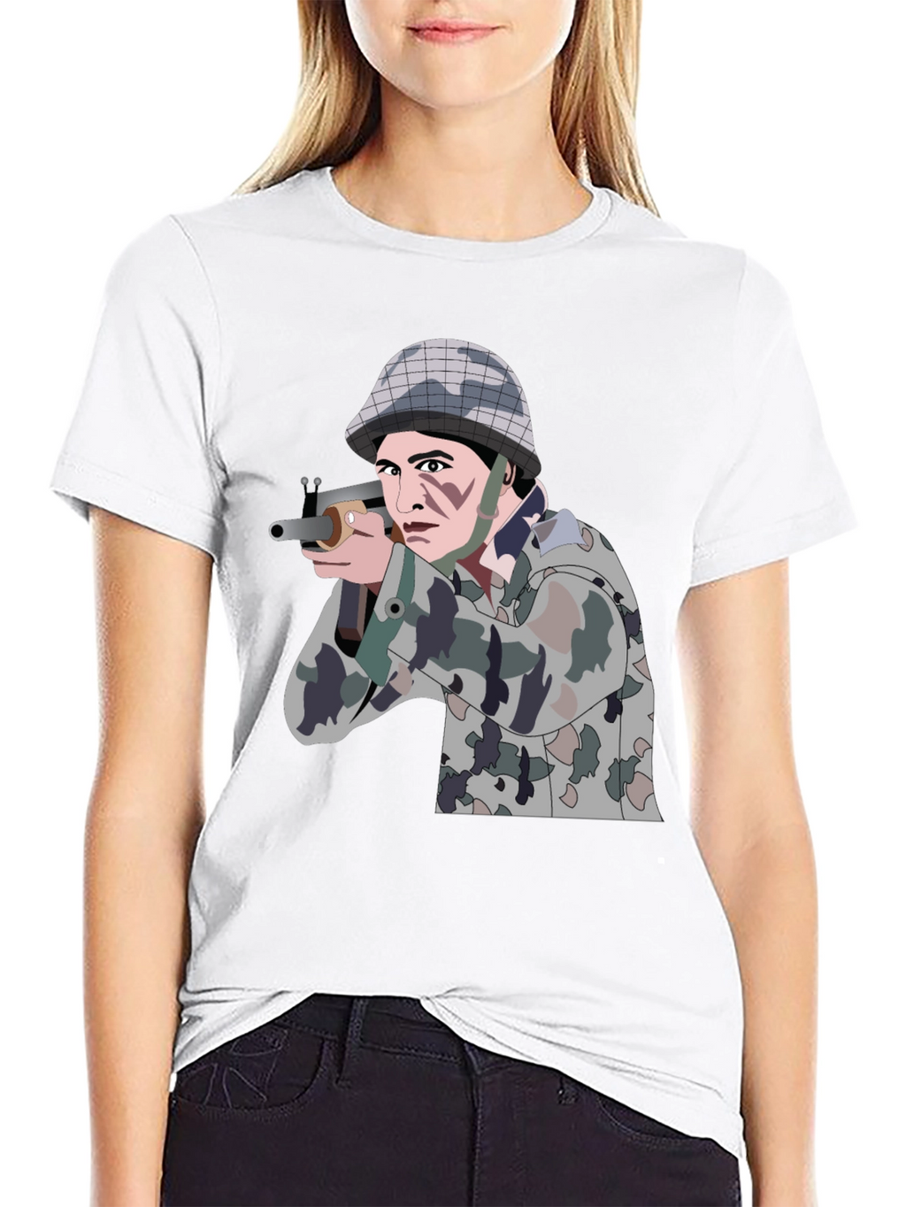 Soldier Graphic Black T-Shirt