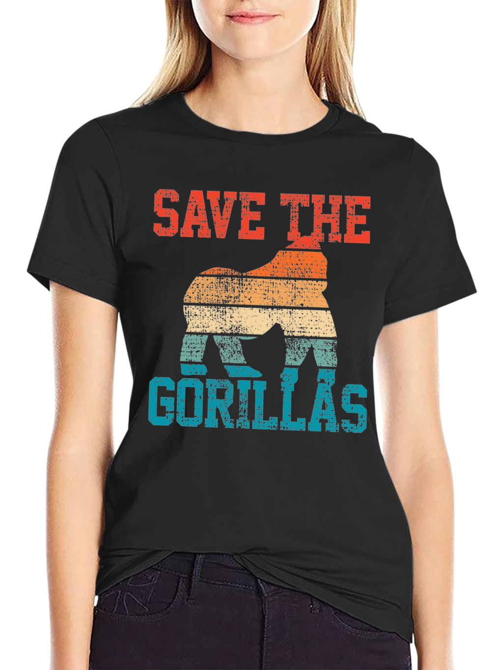 Save the Gorillas Retro T-Shirt