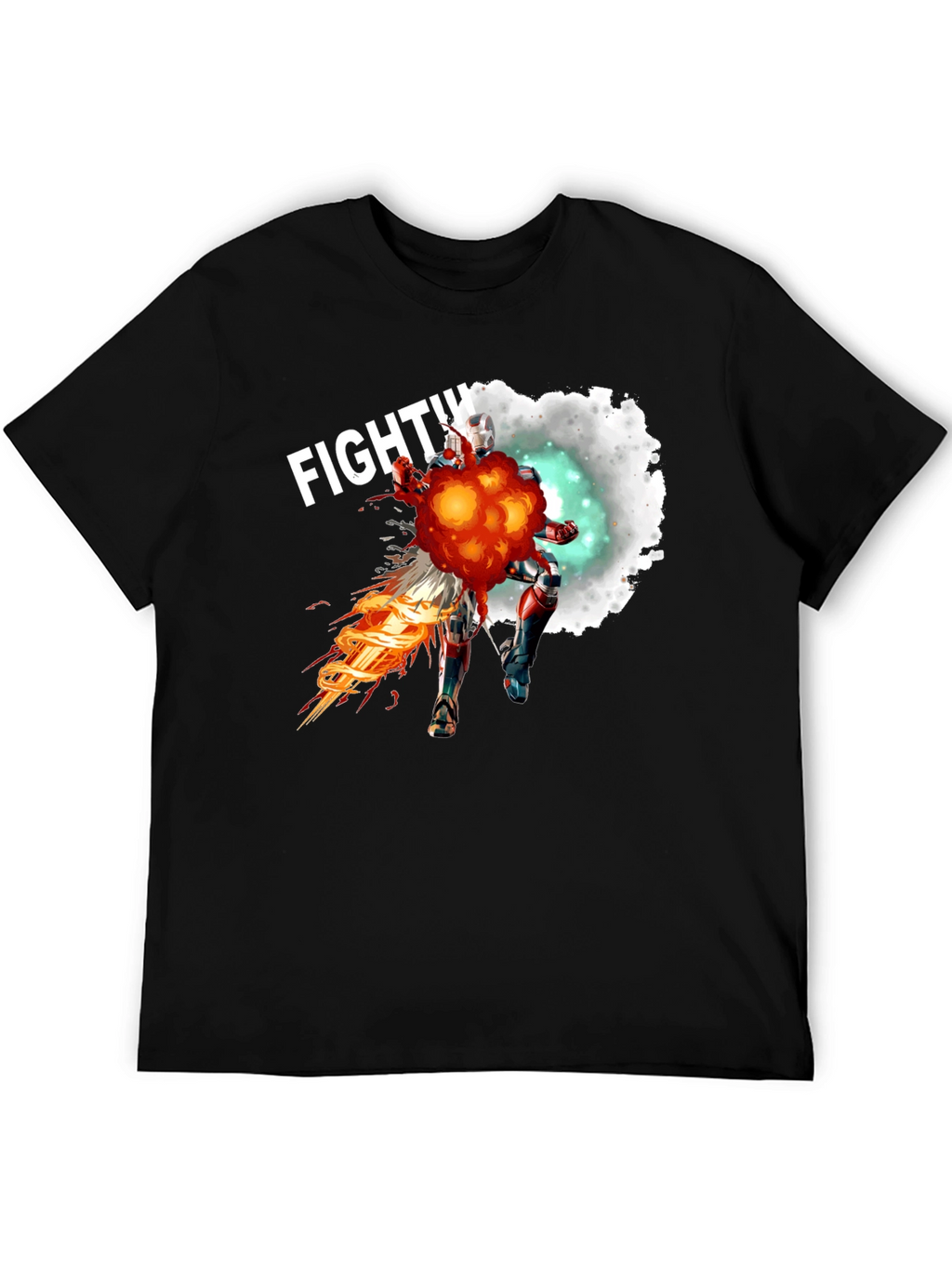 Fighting Hero Graphic T-Shirt - Black