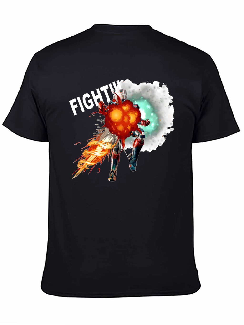 Fighting Hero Graphic T-Shirt - Black