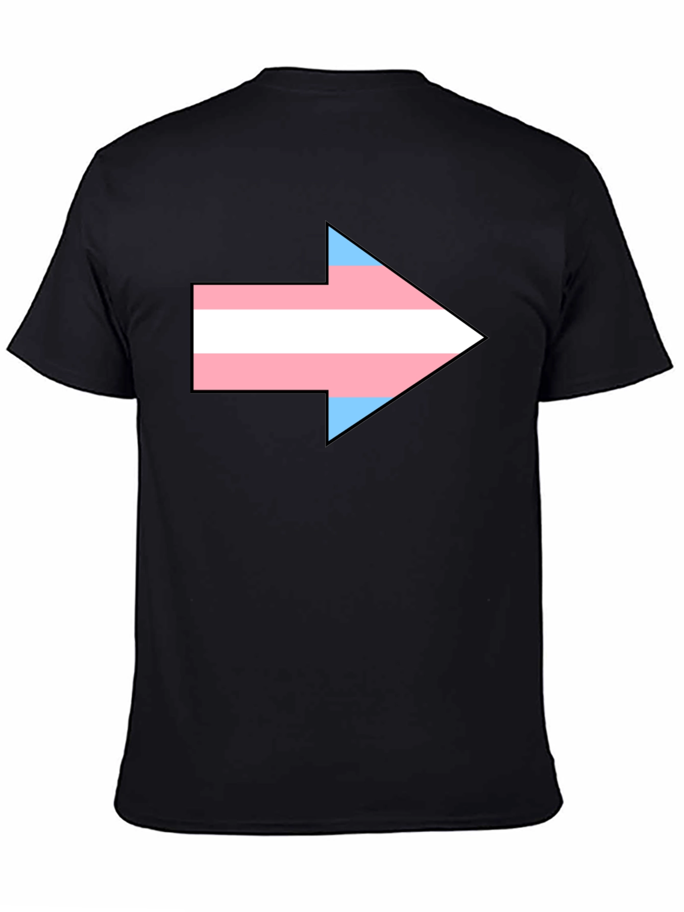 Transgender Pride Arrow Graphic Tee - Black