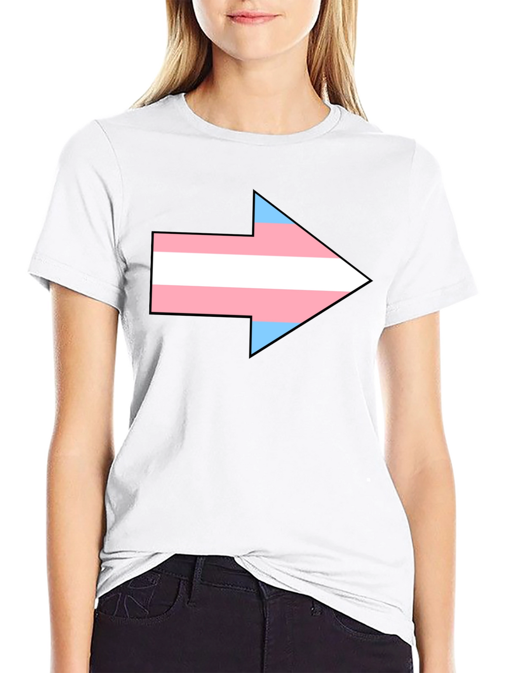 Transgender Pride Arrow Graphic Tee - Black
