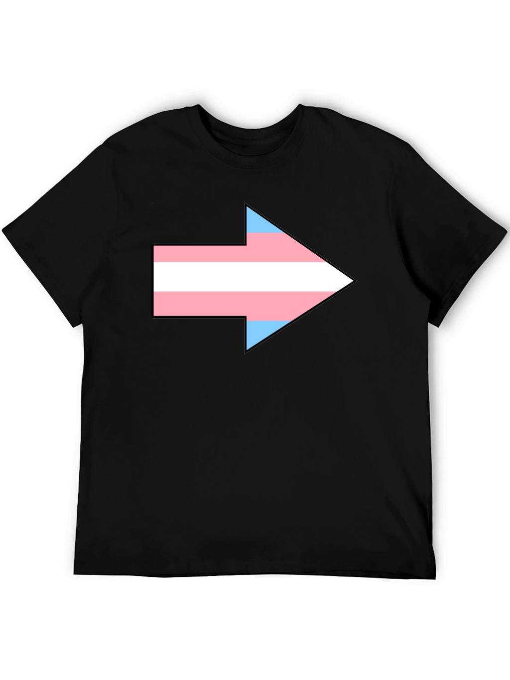 Transgender Pride Arrow Graphic Tee - Black