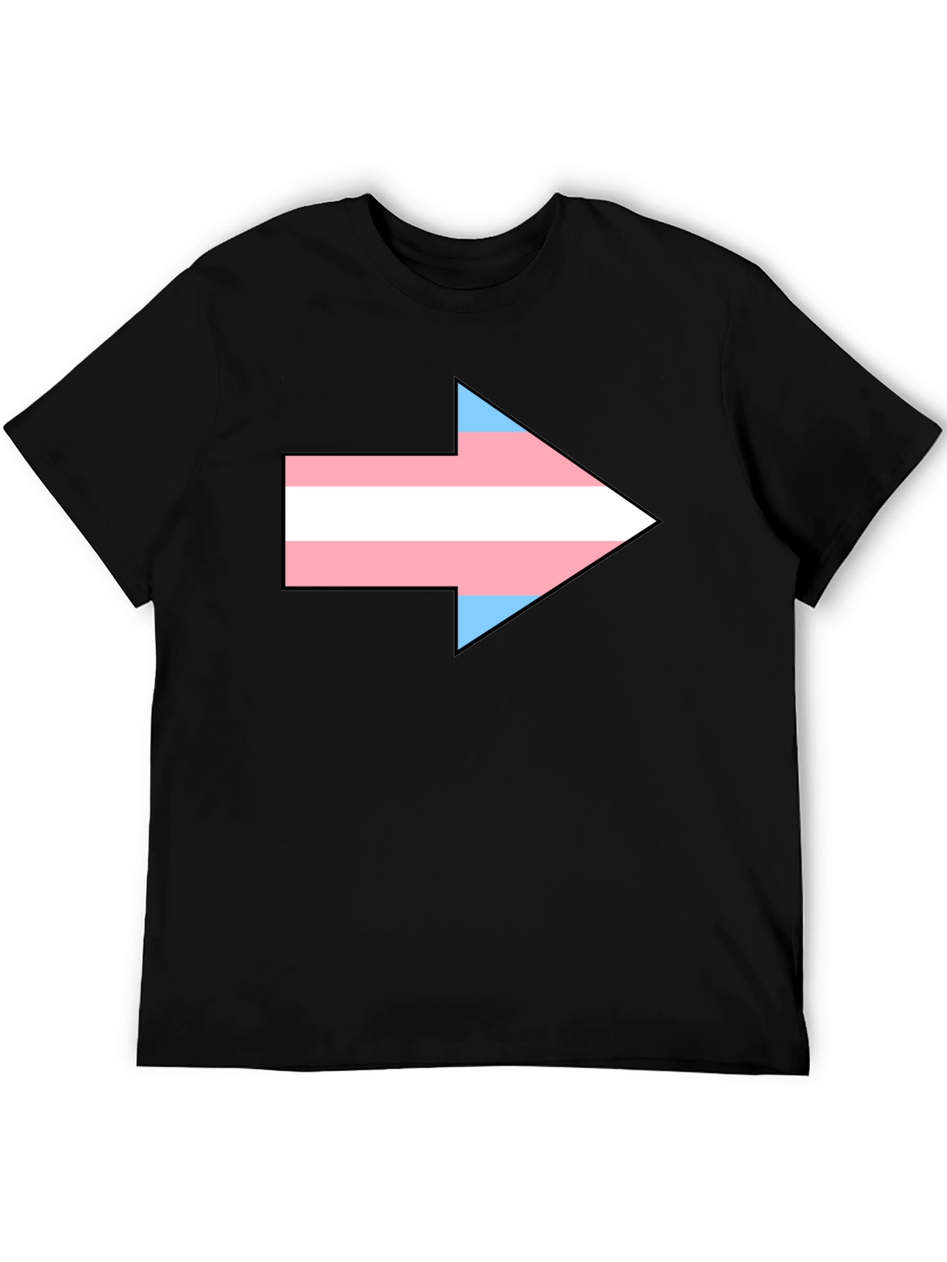 Transgender Pride Arrow Graphic Tee - Black