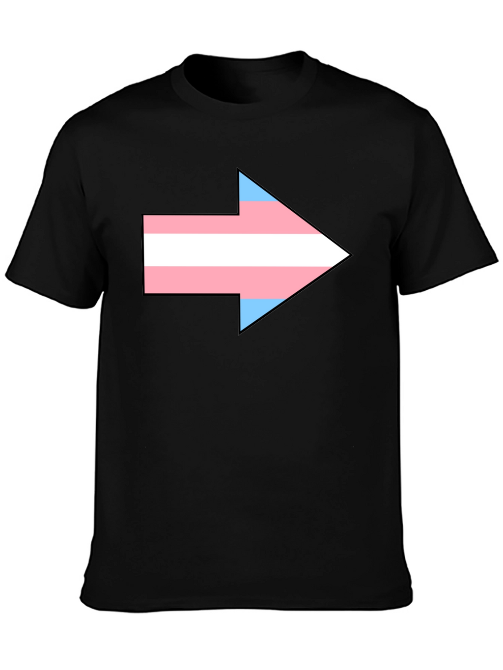 Transgender Pride Arrow Graphic Tee - Black