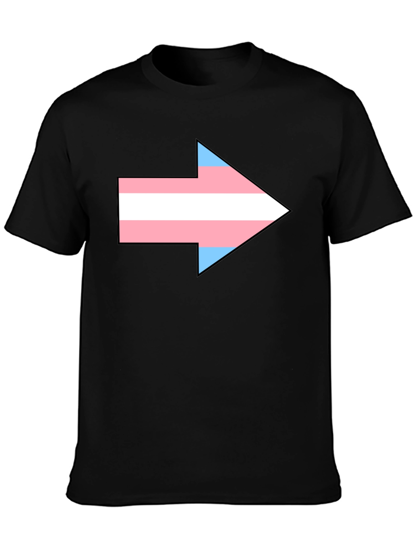Transgender Pride Arrow Graphic Tee - Black