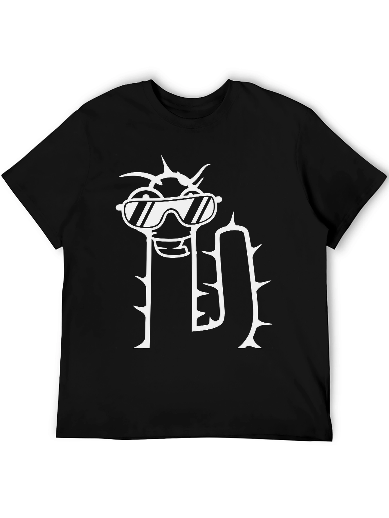 Cool Cactus Graphic T-Shirt - Mens Black Tee