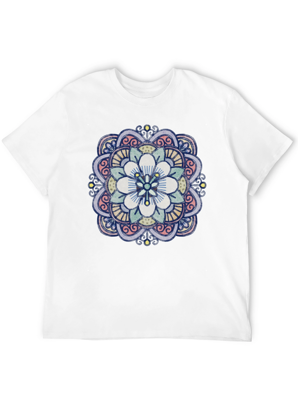 Floral Mandala Graphic T-Shirt - Black