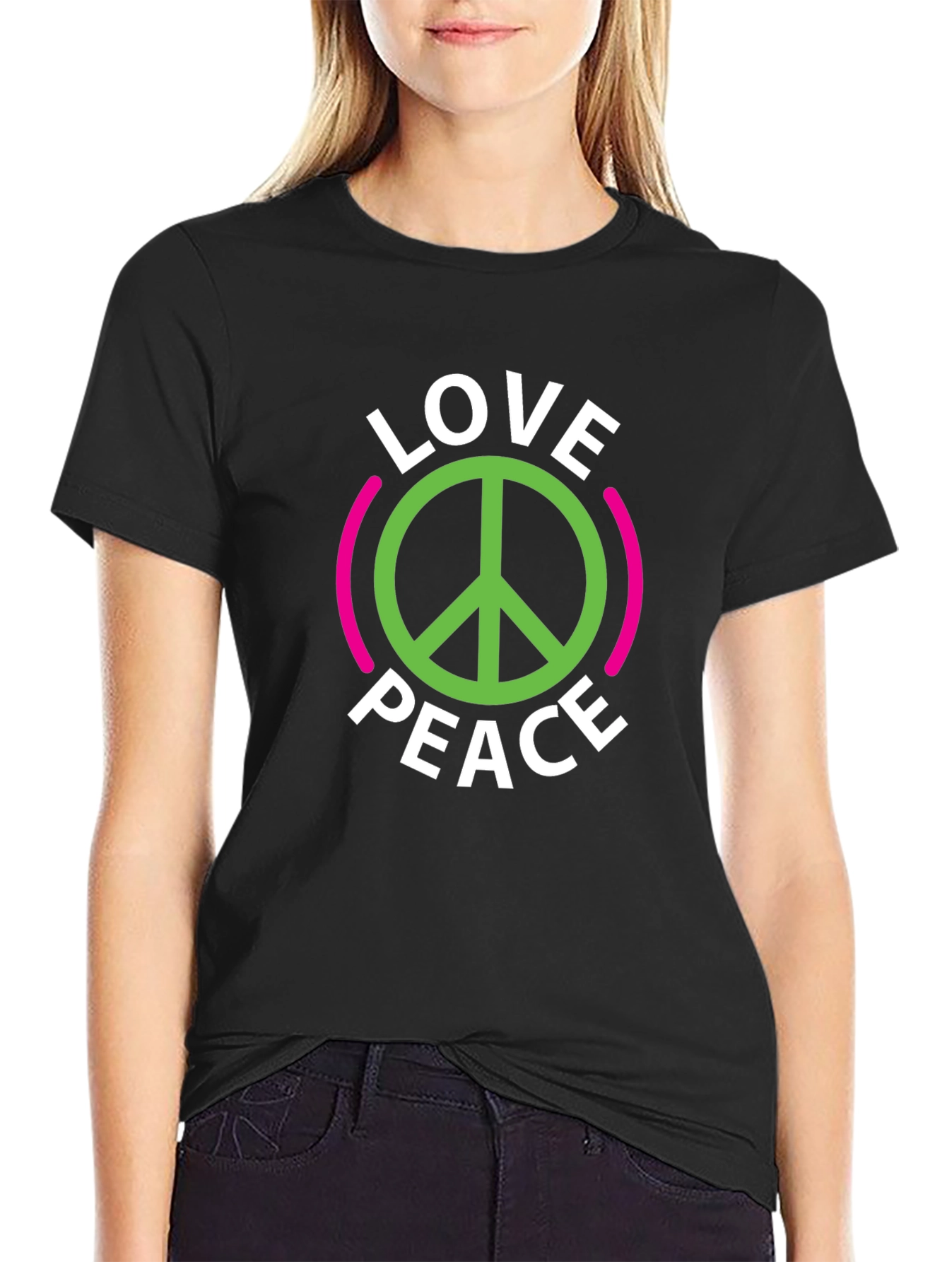 Love and Peace Graphic T-Shirt