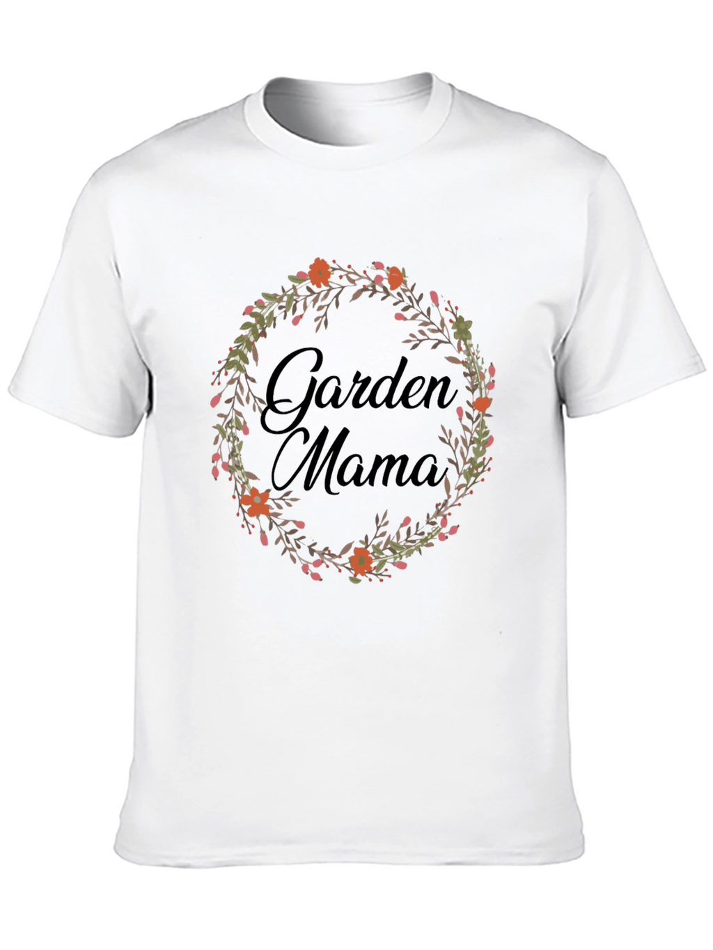 Garden Mama T-Shirt - Floral Wreath Design