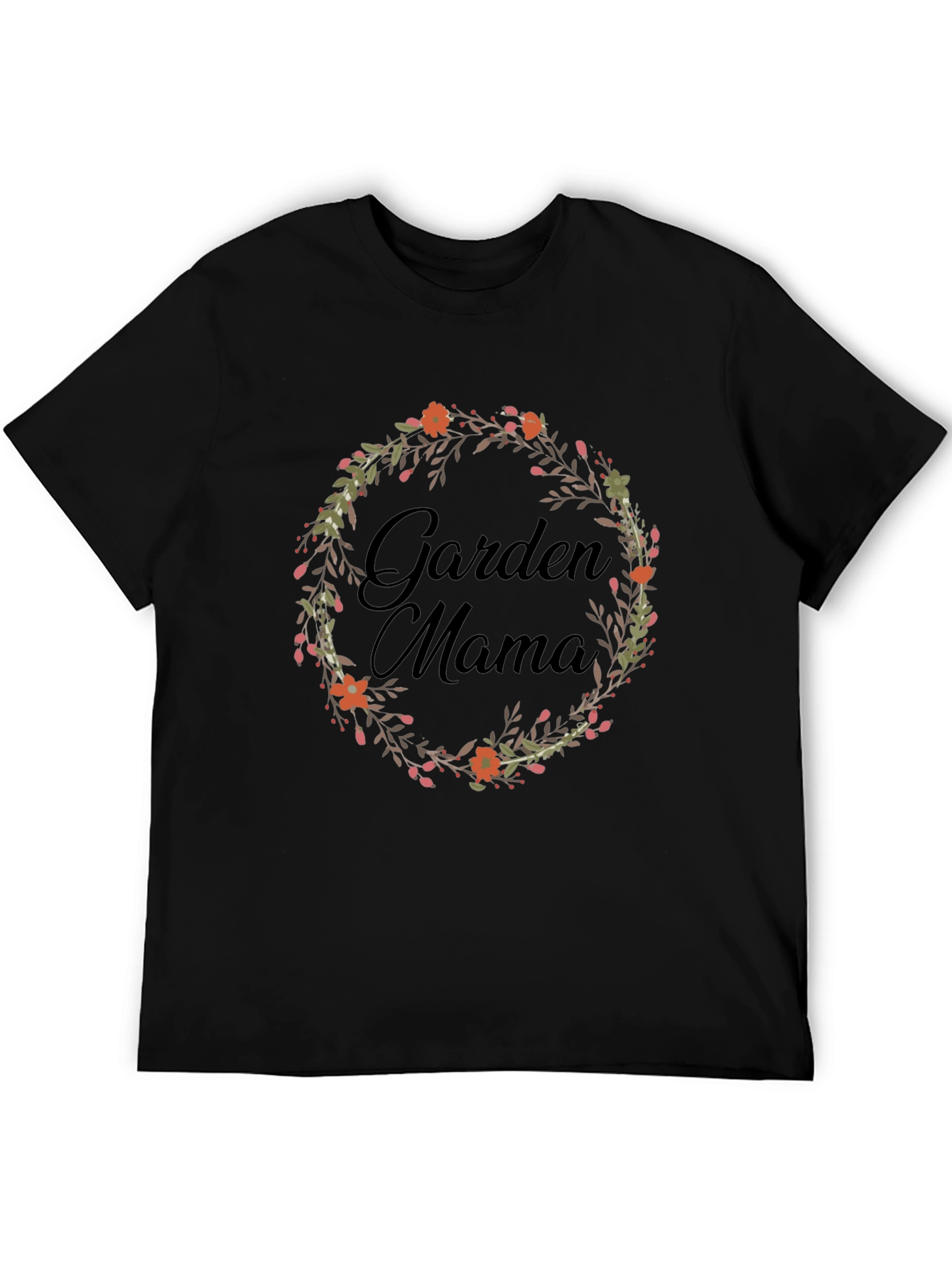 Garden Mama T-Shirt - Floral Wreath Design