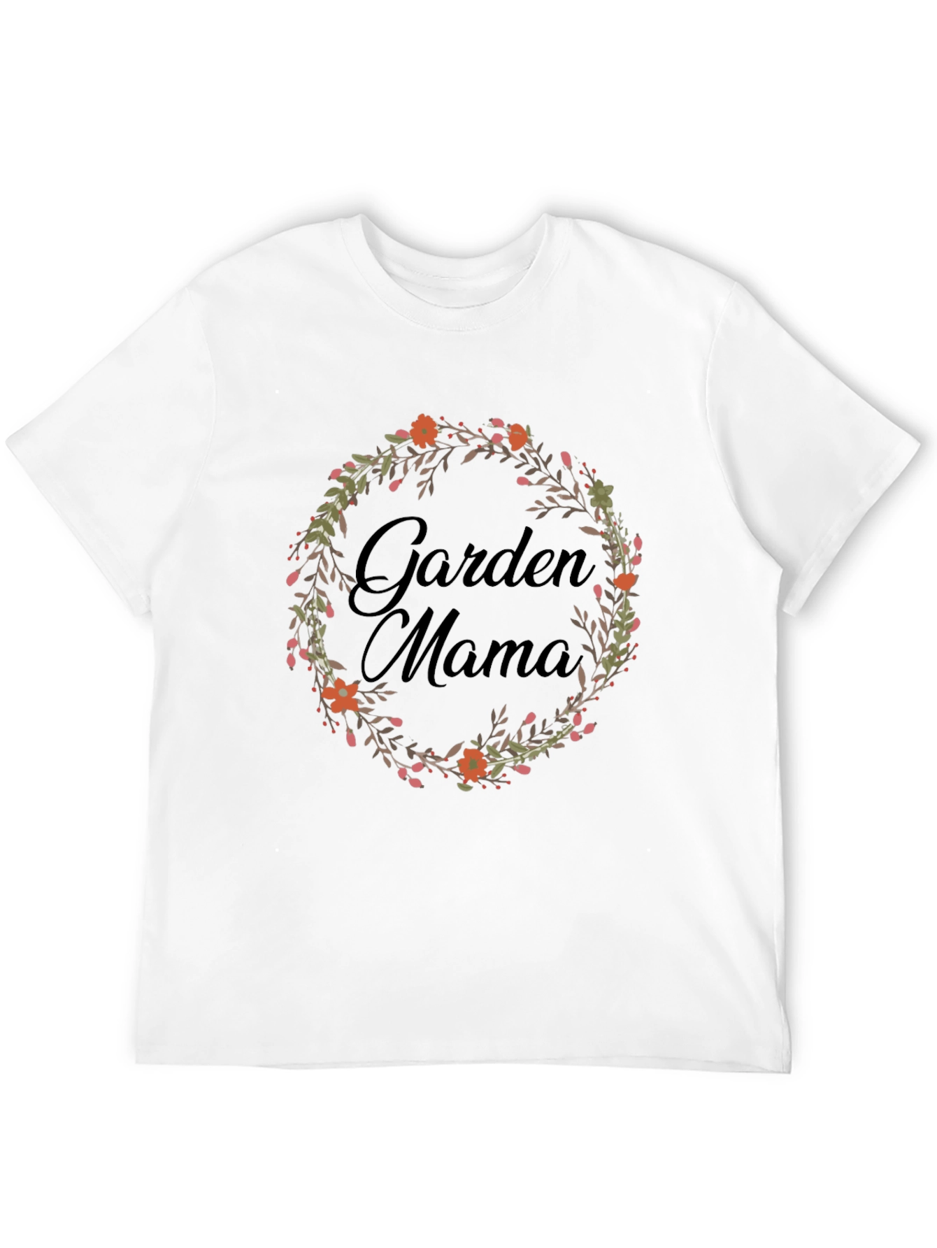 Garden Mama T-Shirt - Floral Wreath Design