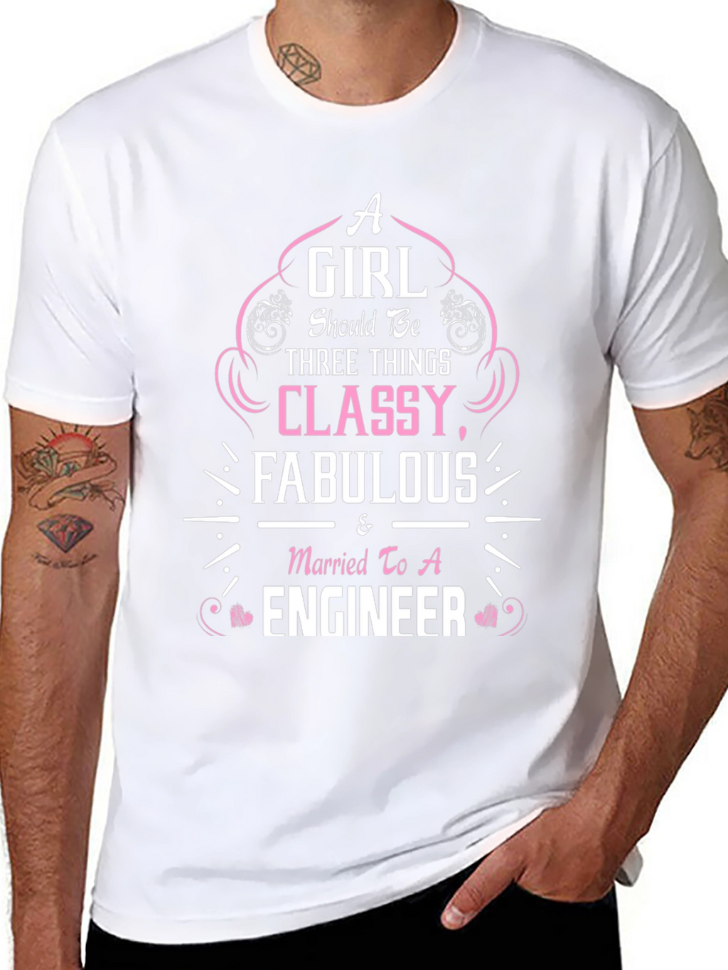 Classy Fabulous & Married to An Engineer T-Shirt