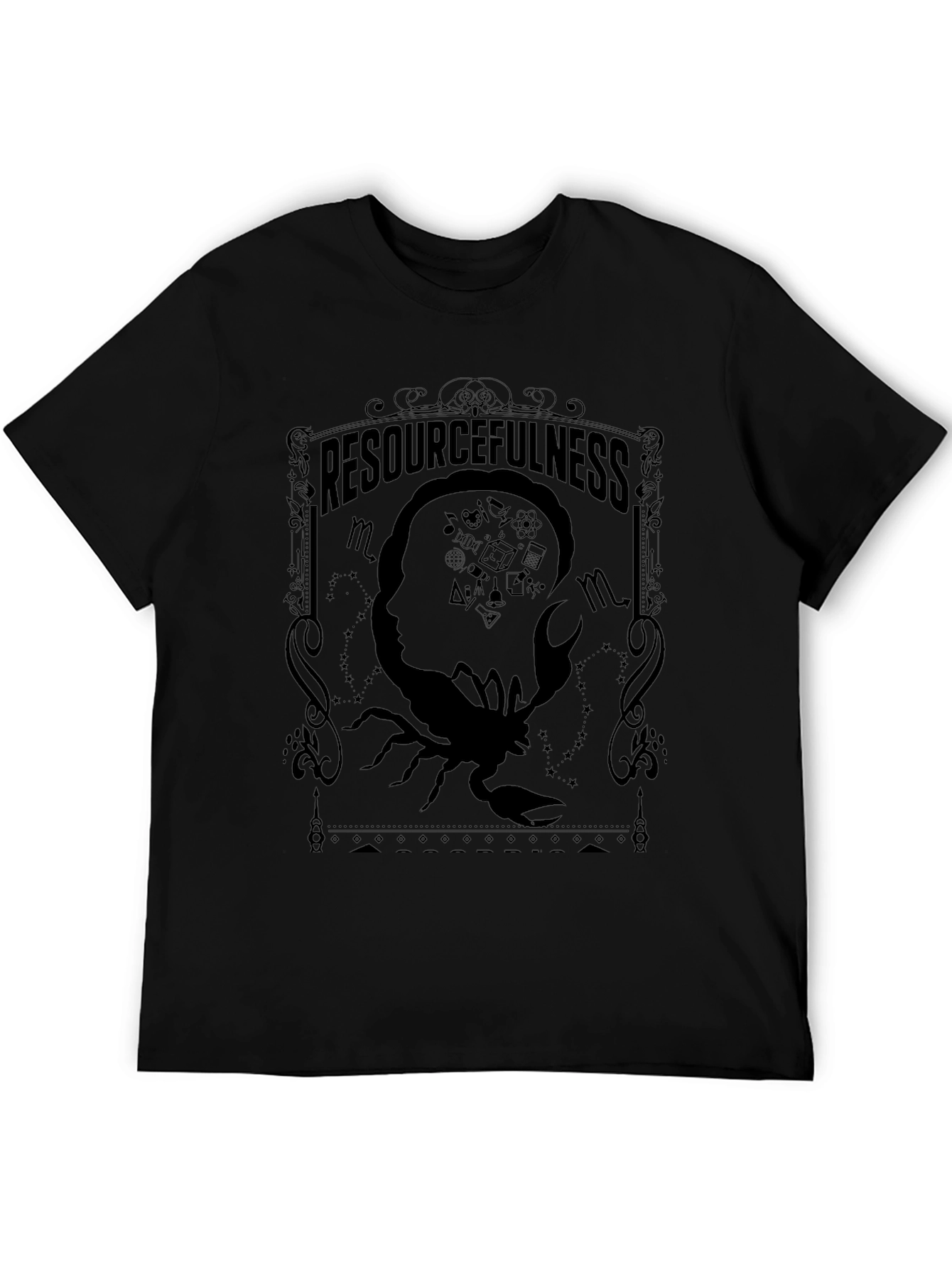 Resourcefulness Scorpion Black Graphic Tee