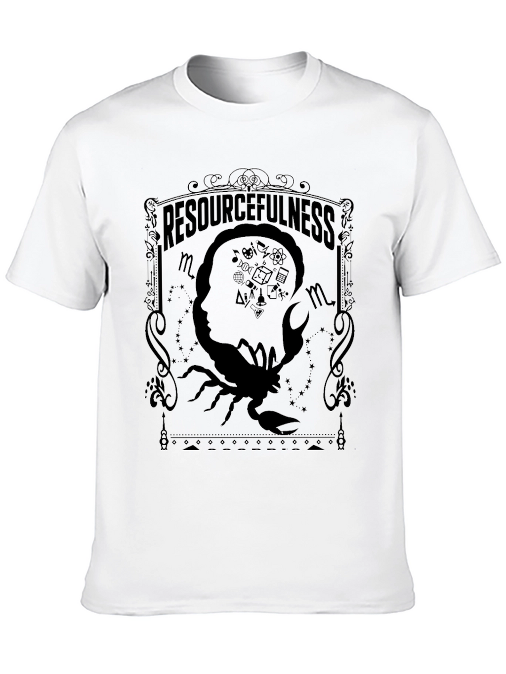 Resourcefulness Scorpion Black Graphic Tee