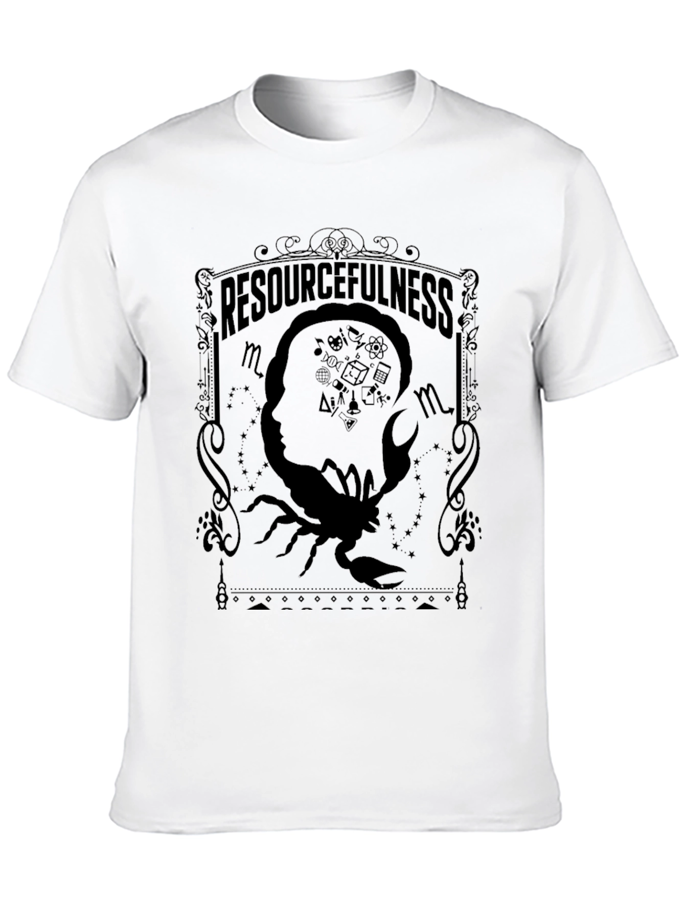 Resourcefulness Scorpion Black Graphic Tee