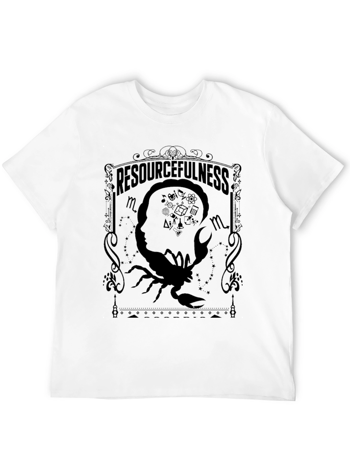 Resourcefulness Scorpion Black Graphic Tee