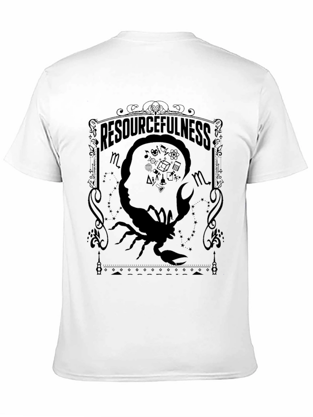 Resourcefulness Scorpion Black Graphic Tee