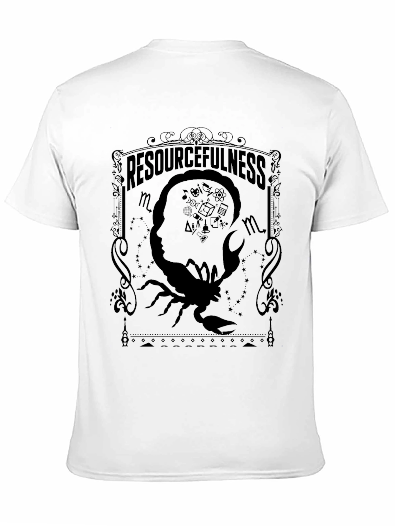Resourcefulness Scorpion Black Graphic Tee