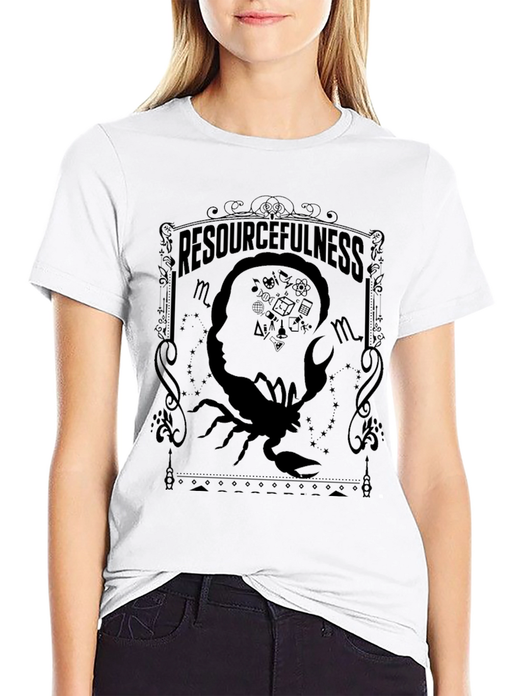 Resourcefulness Scorpion Black Graphic Tee