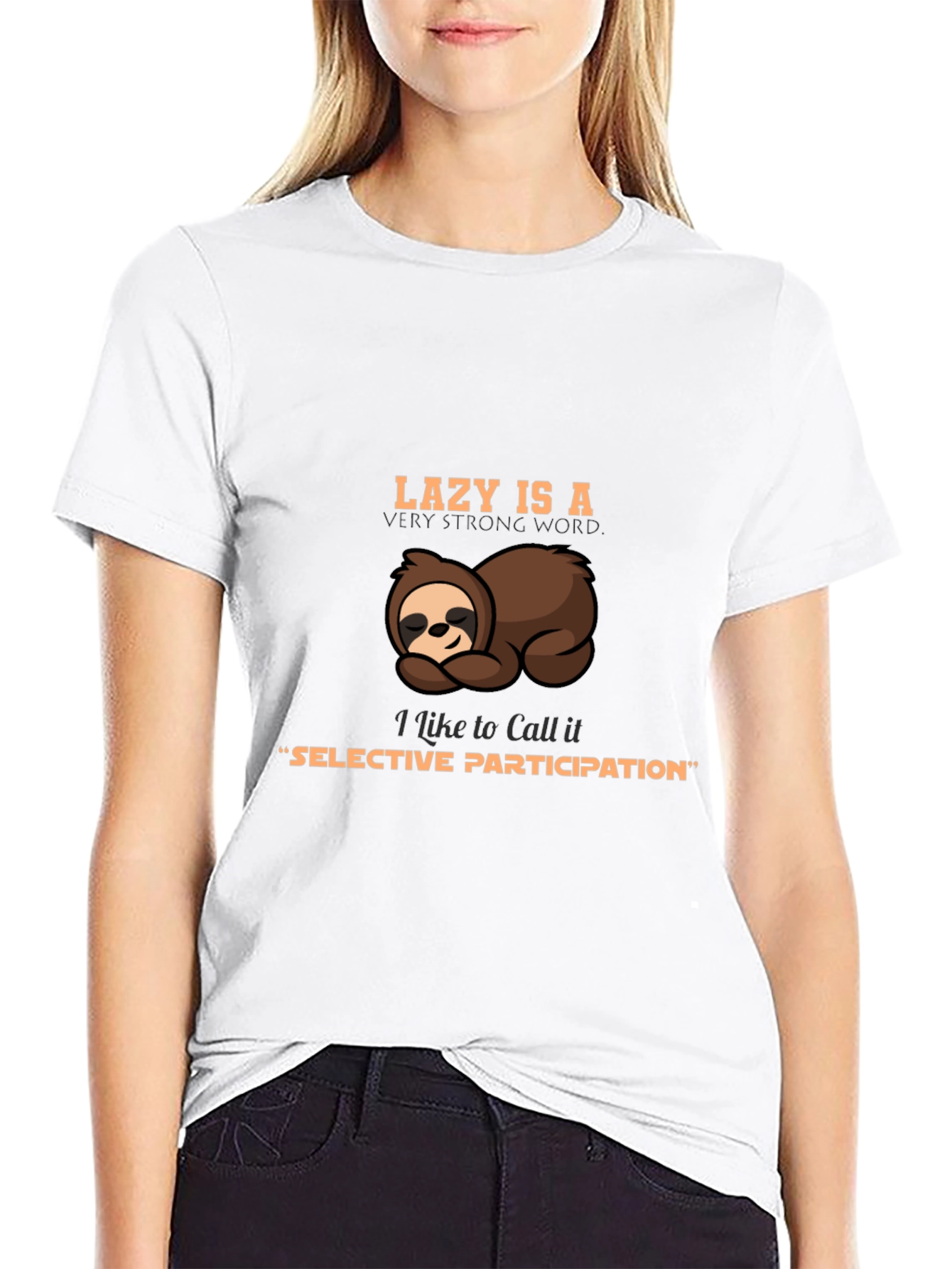 Lazy Sloth T-Shirt - Selective Participation Graphic Tee
