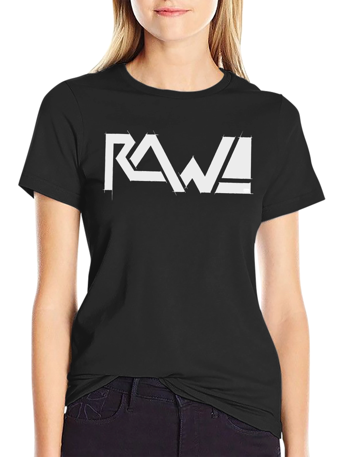 Black RAW! Graphic Tee - Cool Casual Style