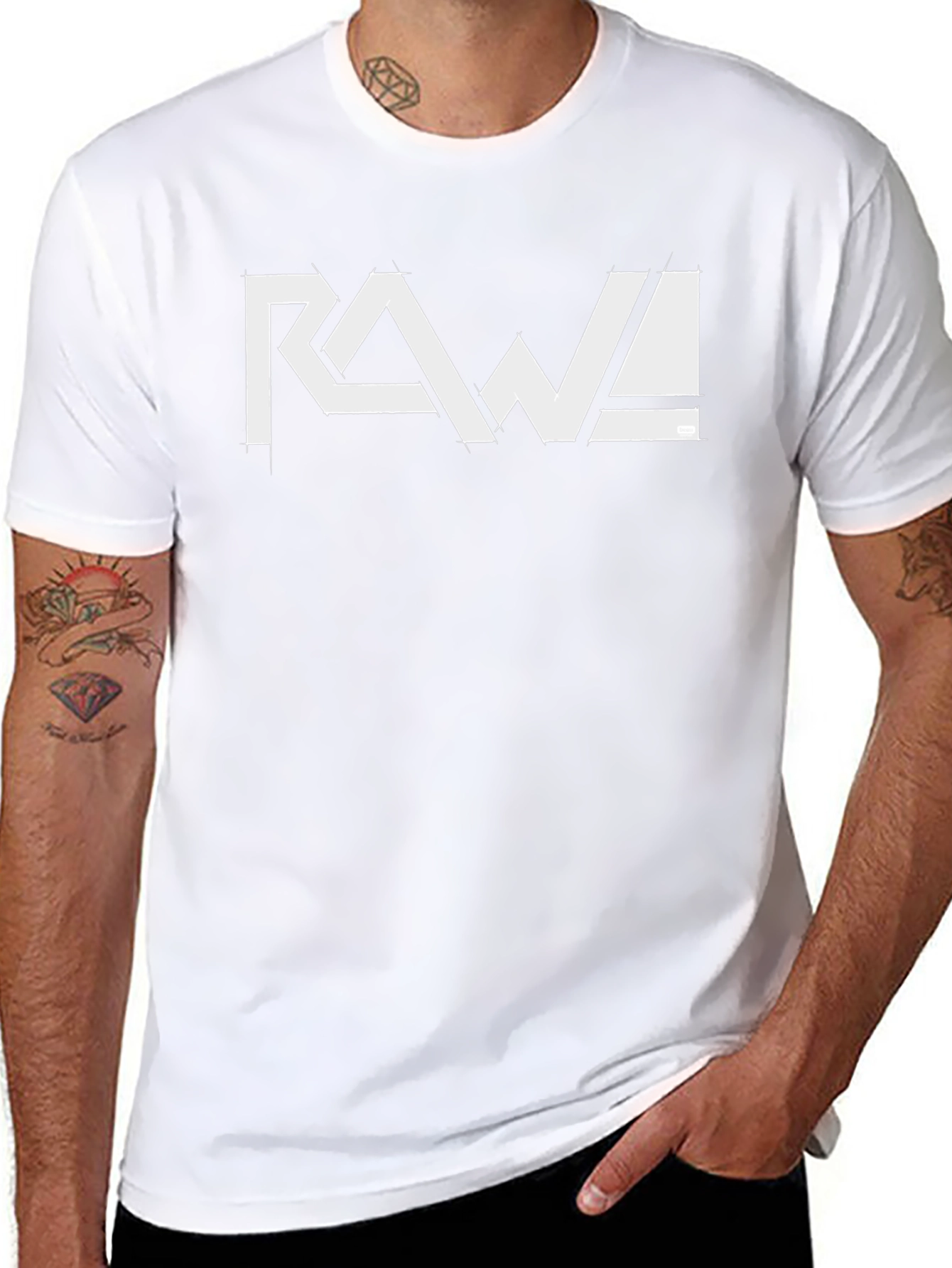 Black RAW! Graphic Tee - Cool Casual Style
