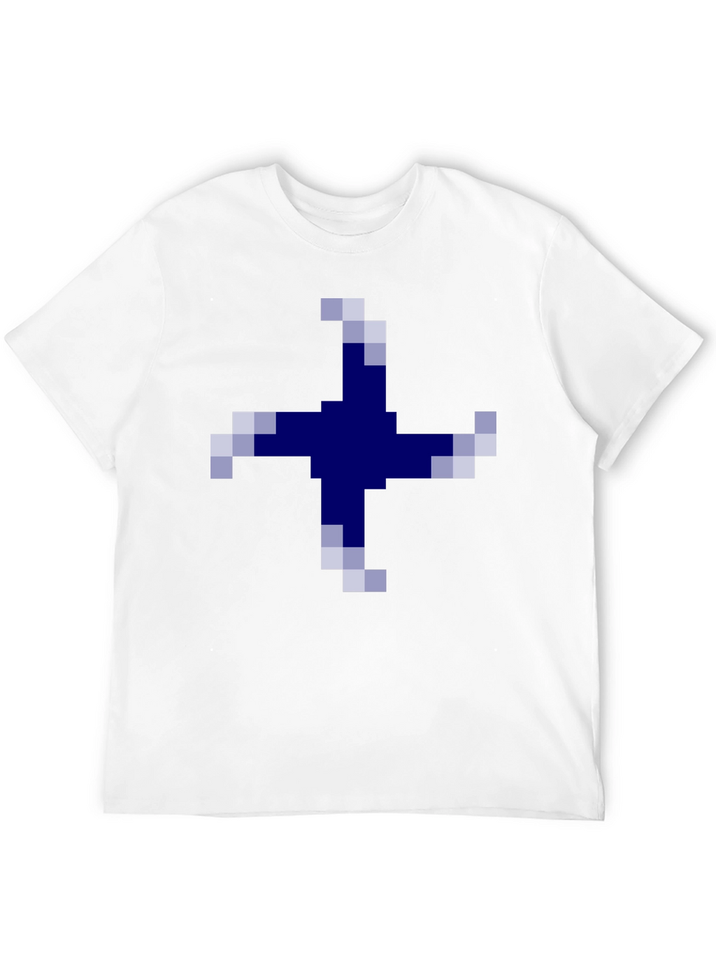 Pixelated Cross Graphic Tee - Casual Comfort