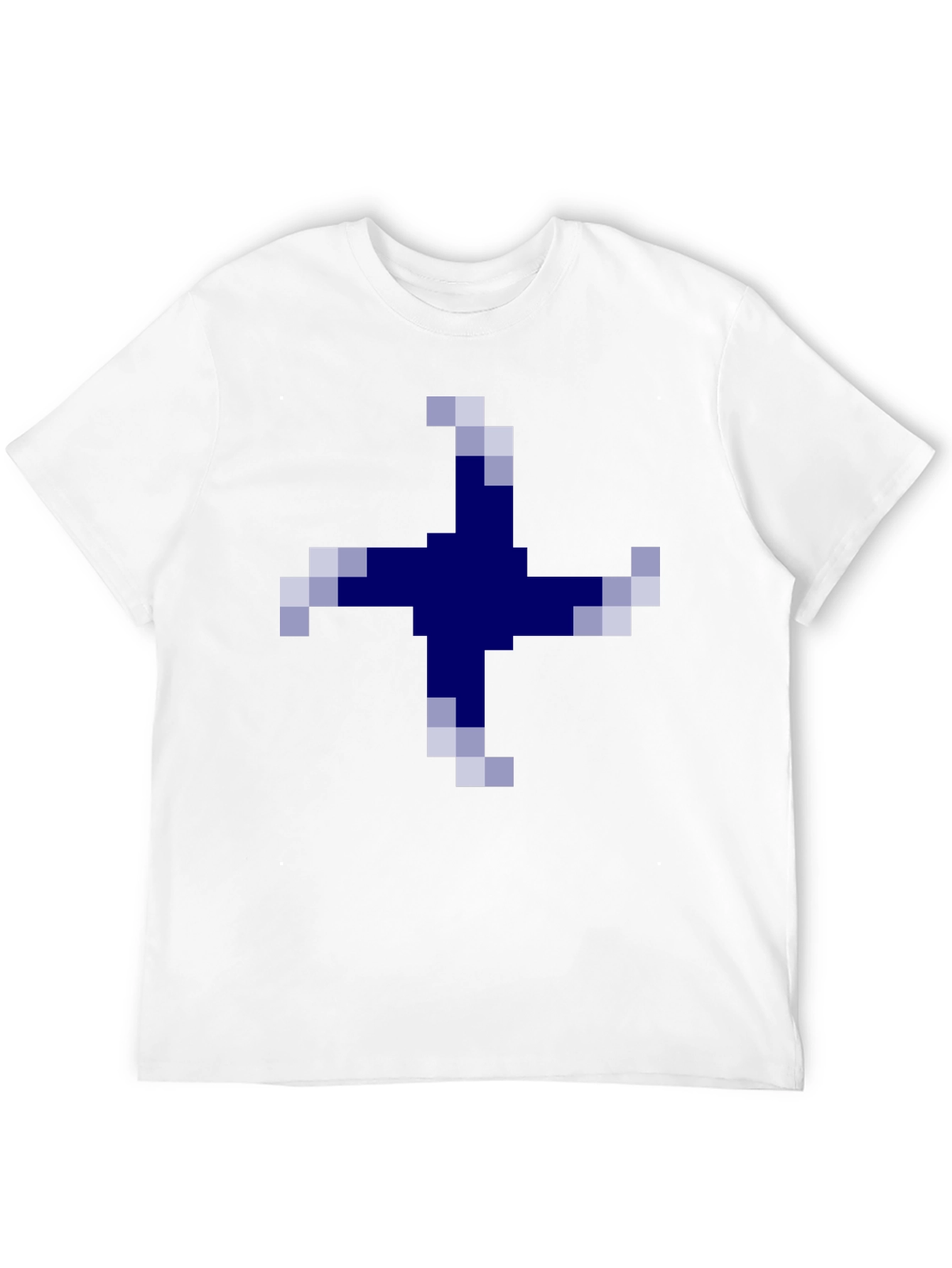 Pixelated Cross Graphic Tee - Casual Comfort