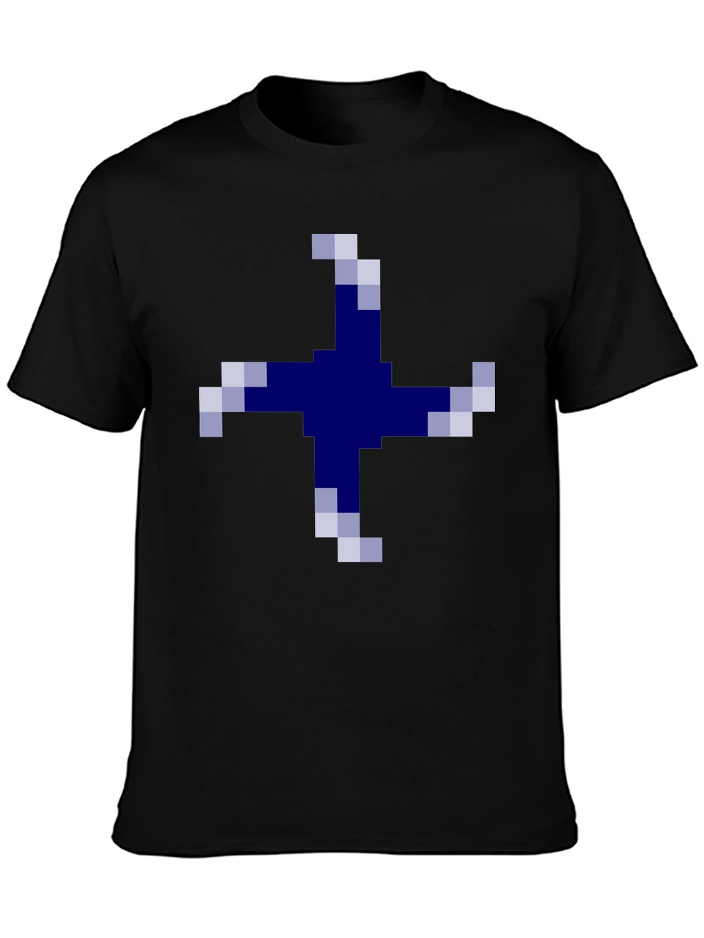 Pixelated Cross Graphic Tee - Casual Comfort