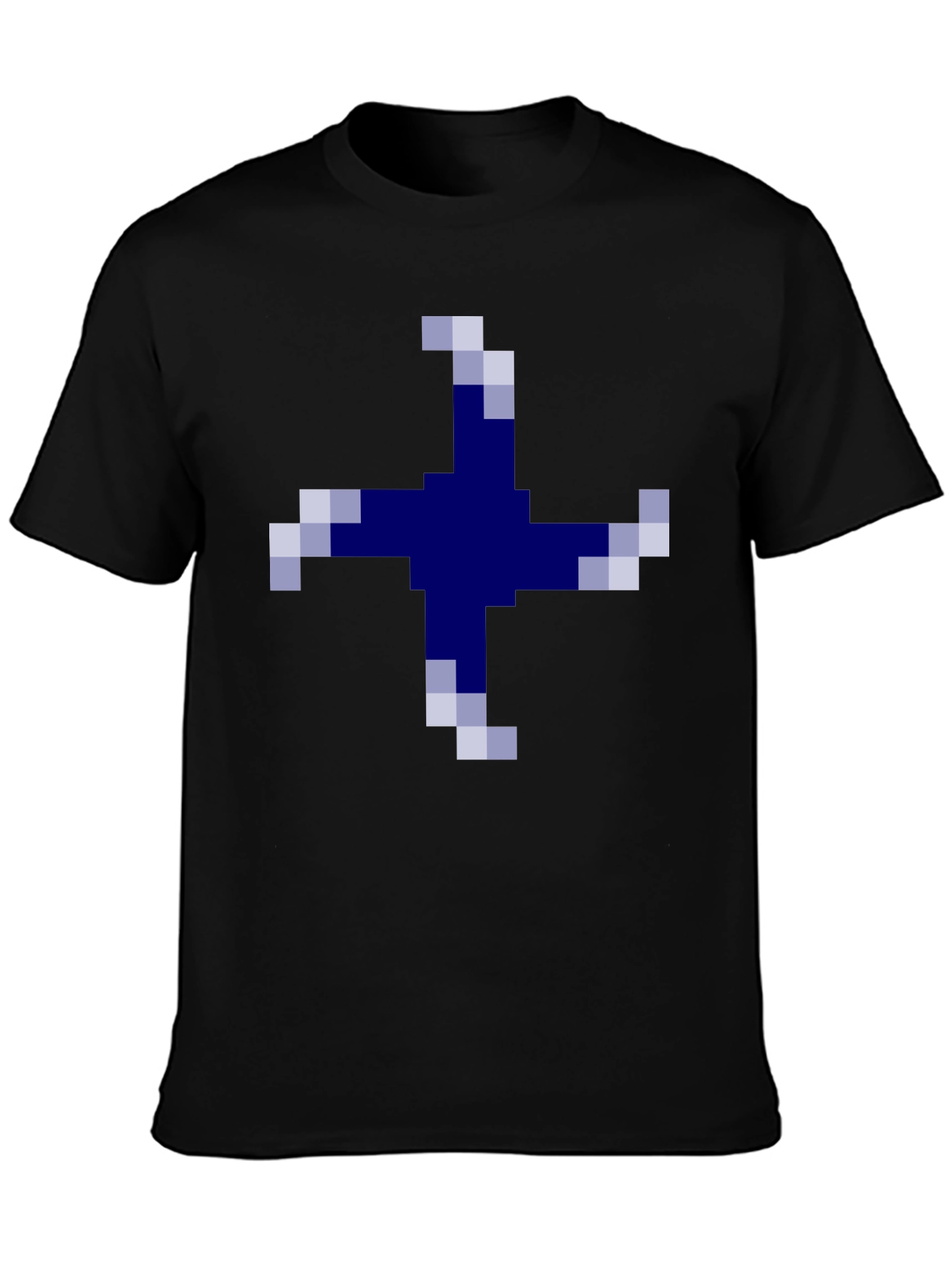 Pixelated Cross Graphic Tee - Casual Comfort