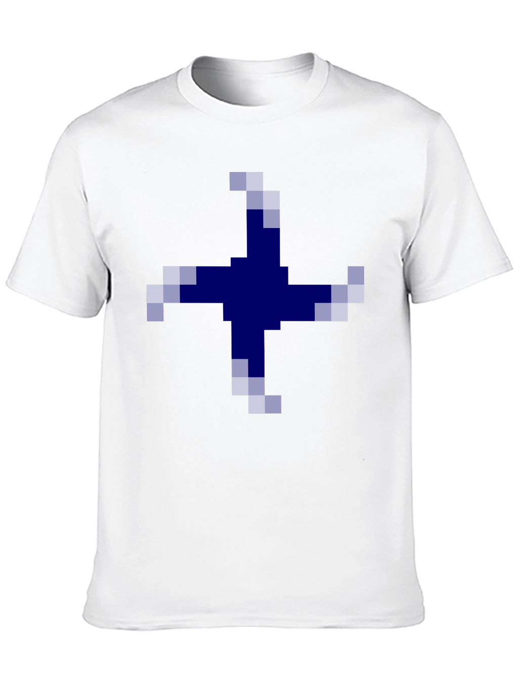 Pixelated Cross Graphic Tee - Casual Comfort
