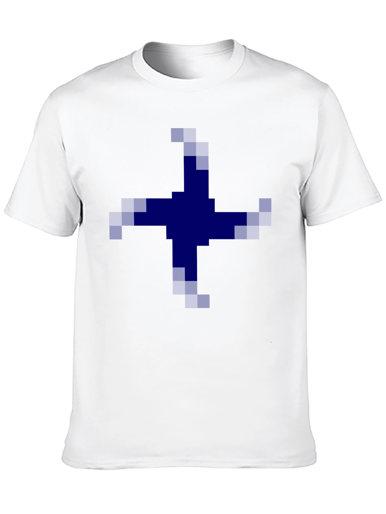 Pixelated Cross Graphic Tee - Casual Comfort