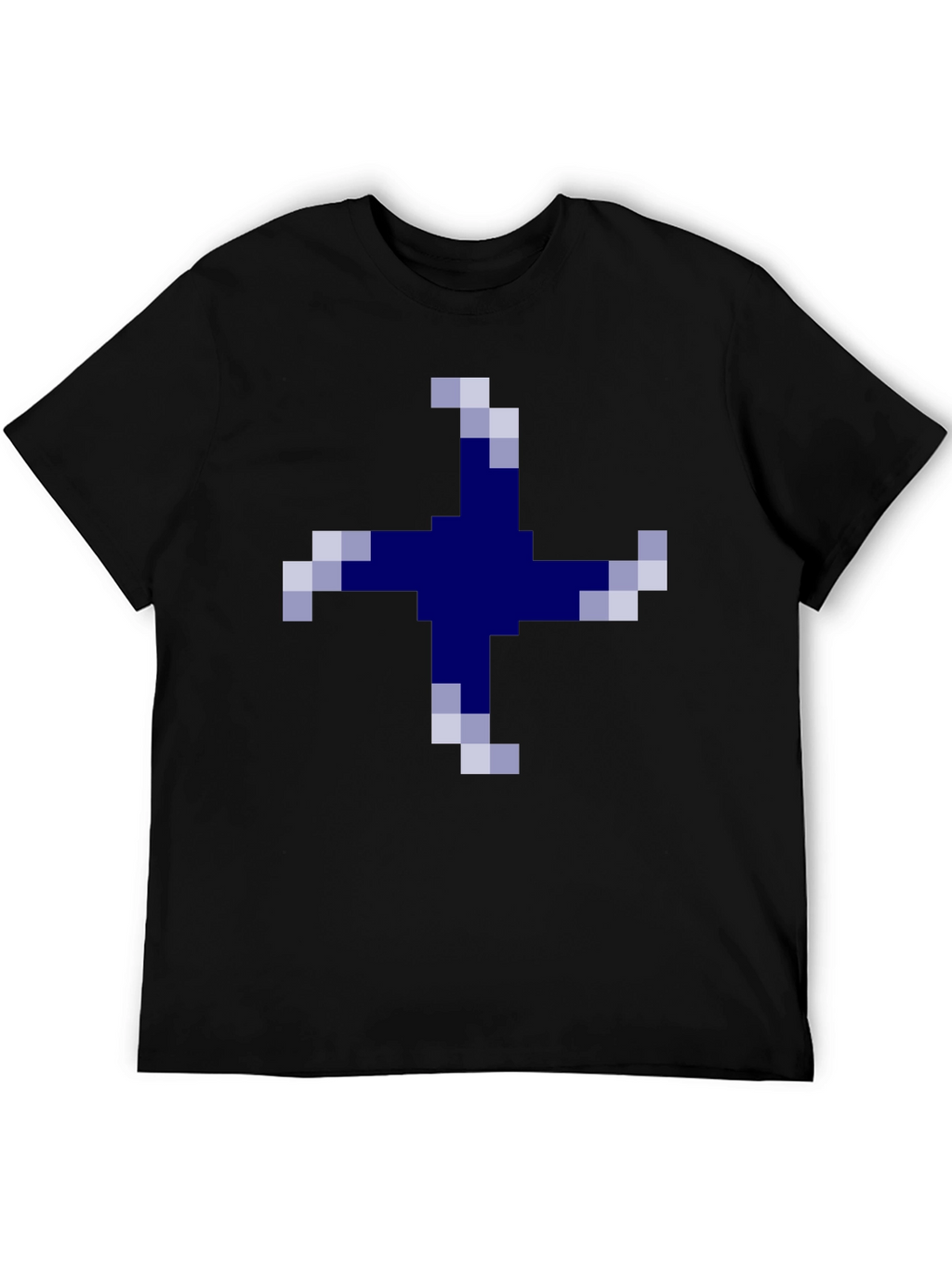 Pixelated Cross Graphic Tee - Casual Comfort