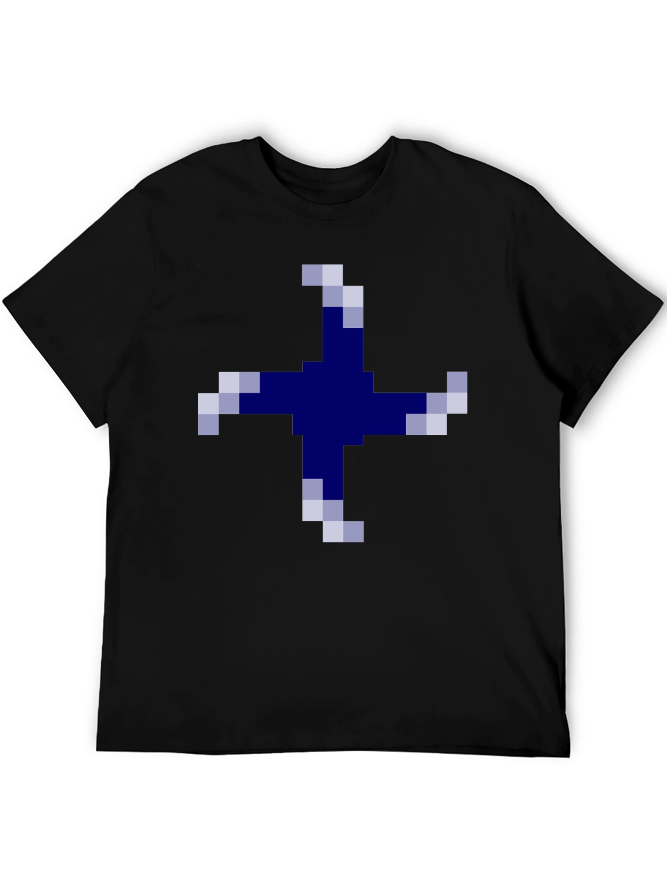 Pixelated Cross Graphic Tee - Casual Comfort