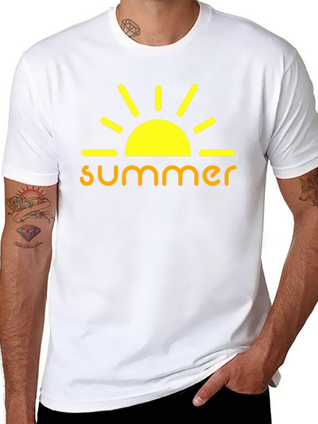 Summer Sun Graphic Tee - Mens Black T-Shirt